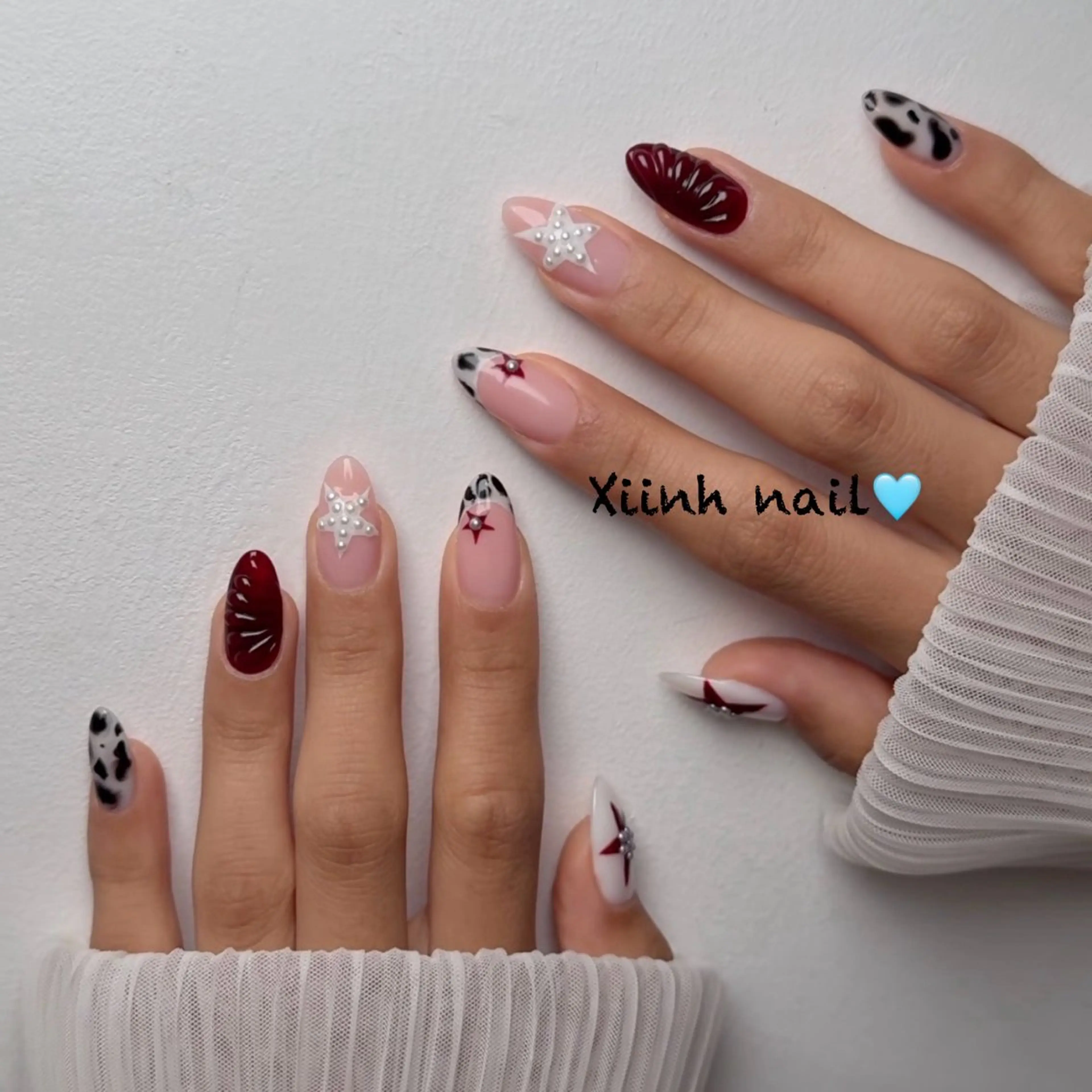 ネイル チークネイル 桜ネイル フットネイル フレンチネイル ジェルネイル ハンドネイル XIINH NAIL SALONのネイルデザイン