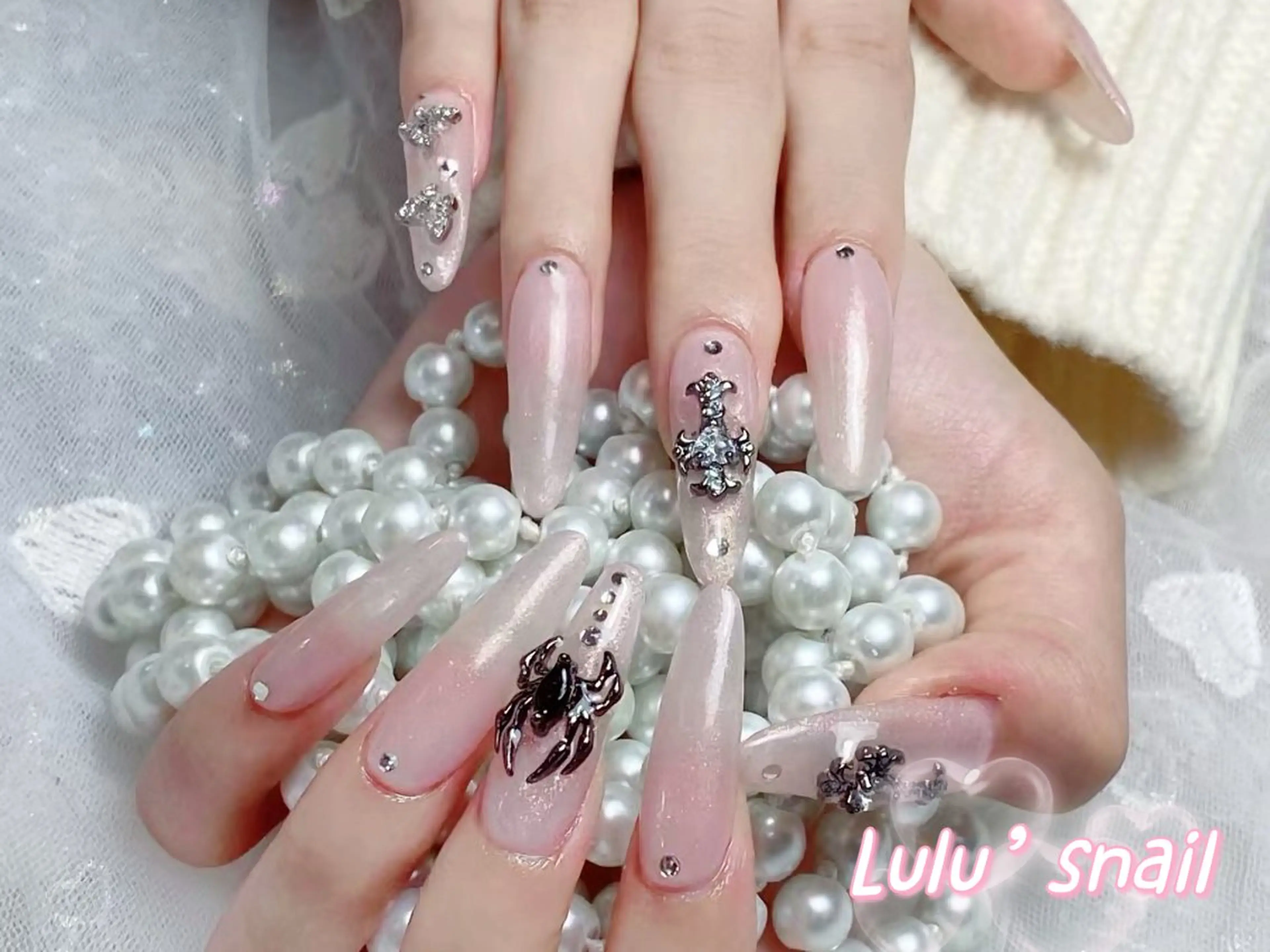 ネイル チークネイル フレンチネイル ジェルネイル ガラスフレンチ 韓国ネイル 【スカルプ専門店】 ZY Nailのネイルデザイン