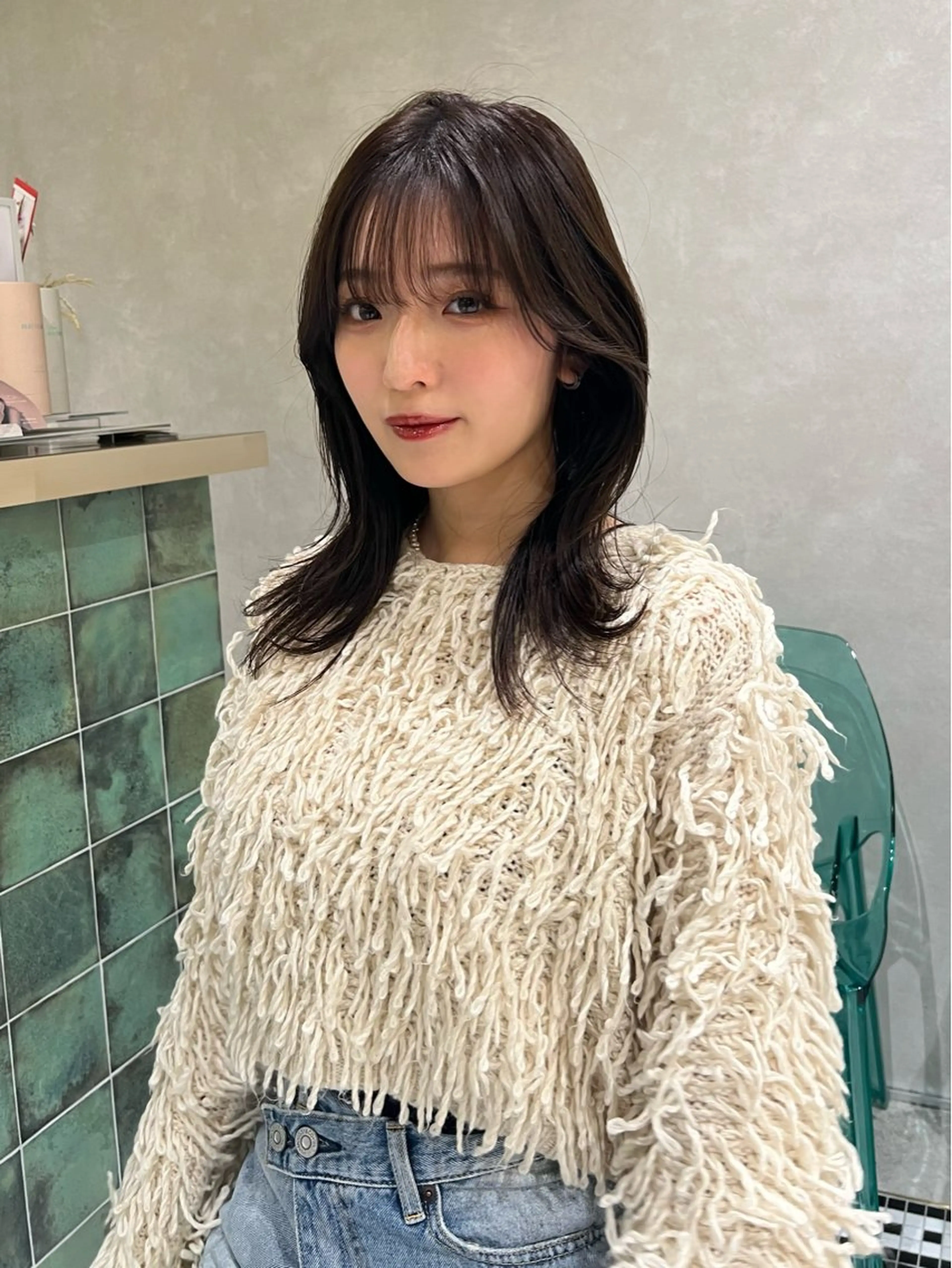 ミディアム 韓国風艶カラー 🇰🇷🩶/REIのヘアスタイル