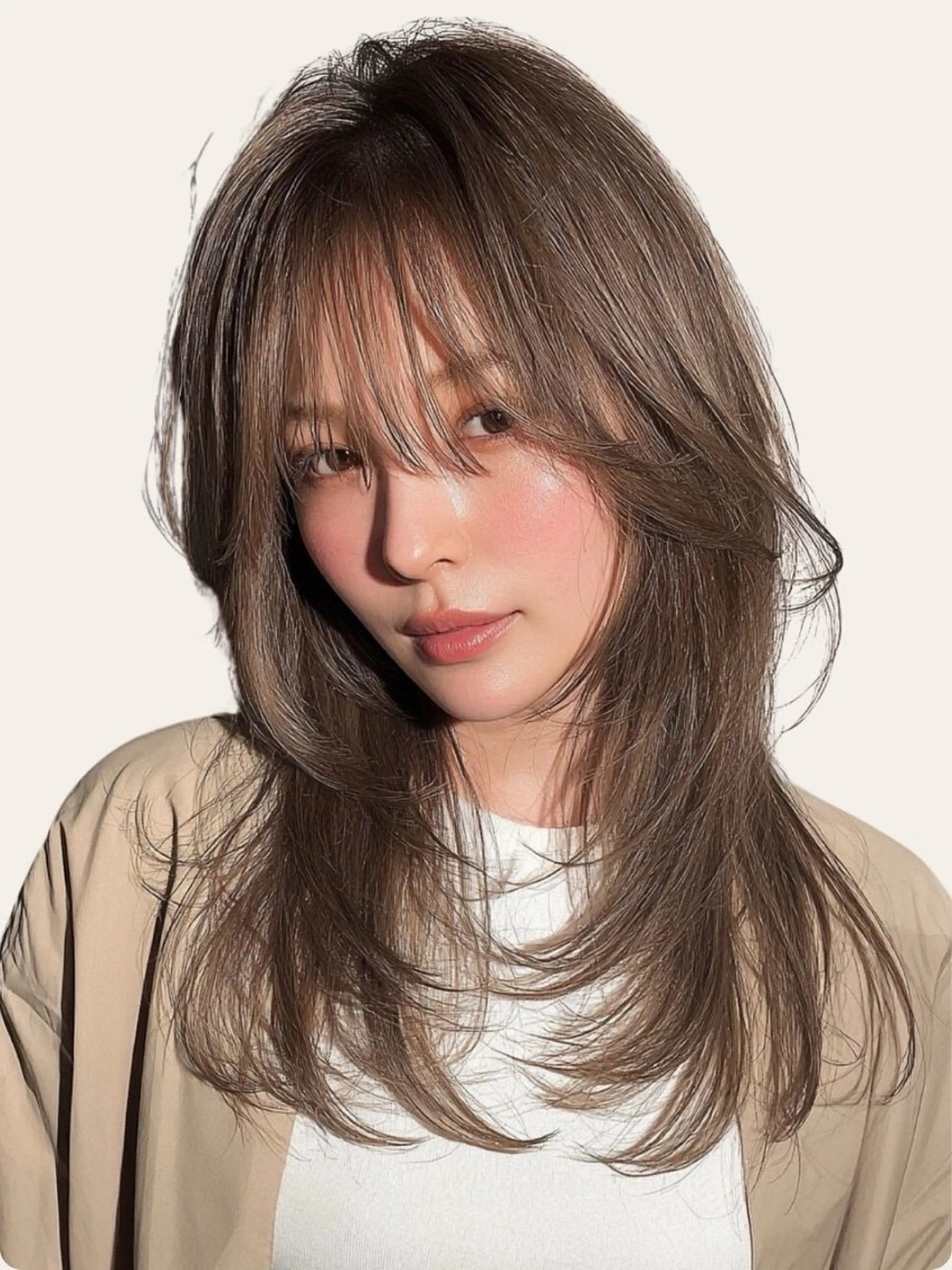 セミロング カット ヘアカラー トリートメント 伶風/ボブ/ ヘーゼルベージュのヘアスタイル