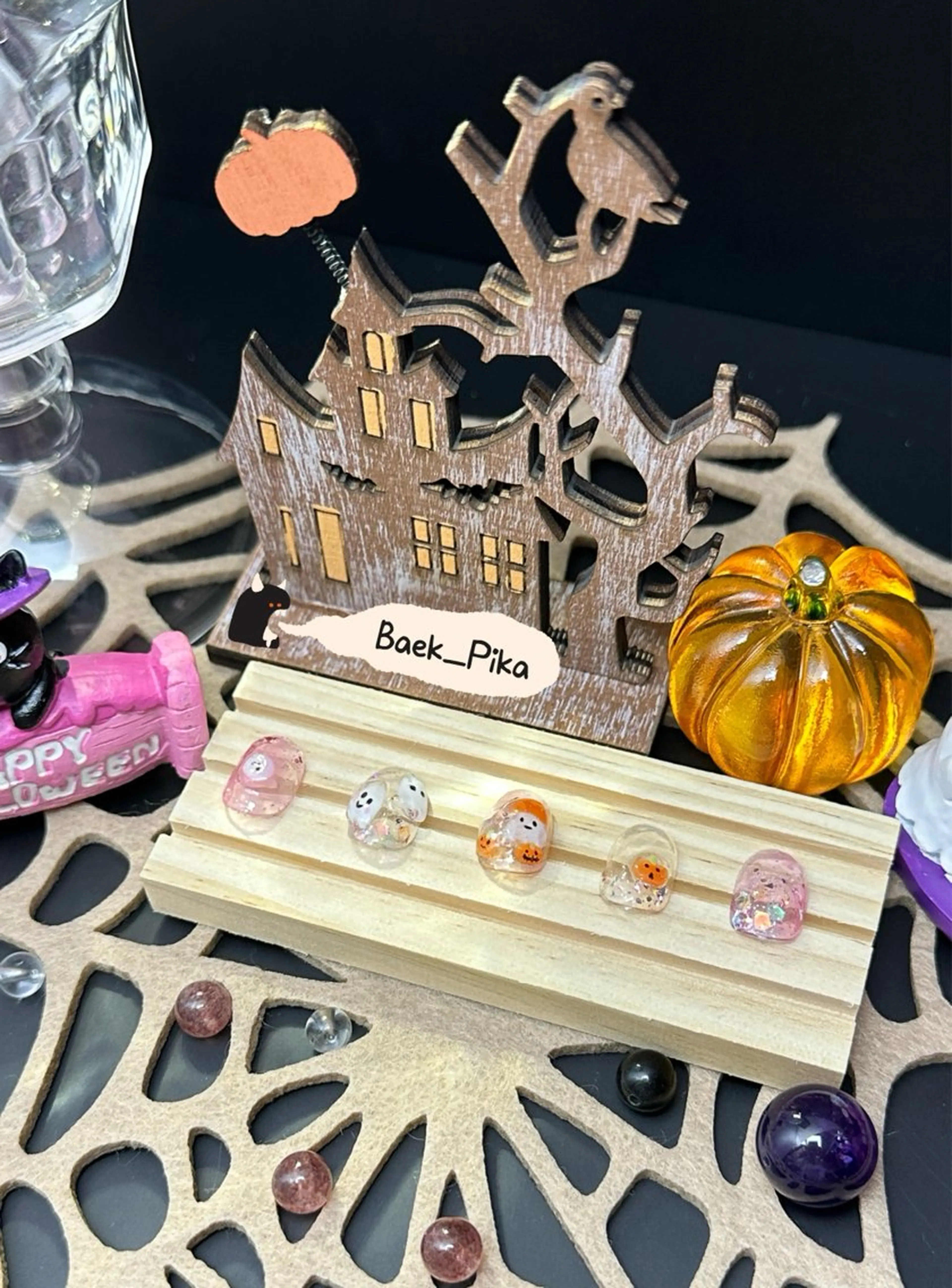 ネイル ハロウィン キラキラネイル パステルネイル LINSTY PIKAのネイルデザイン