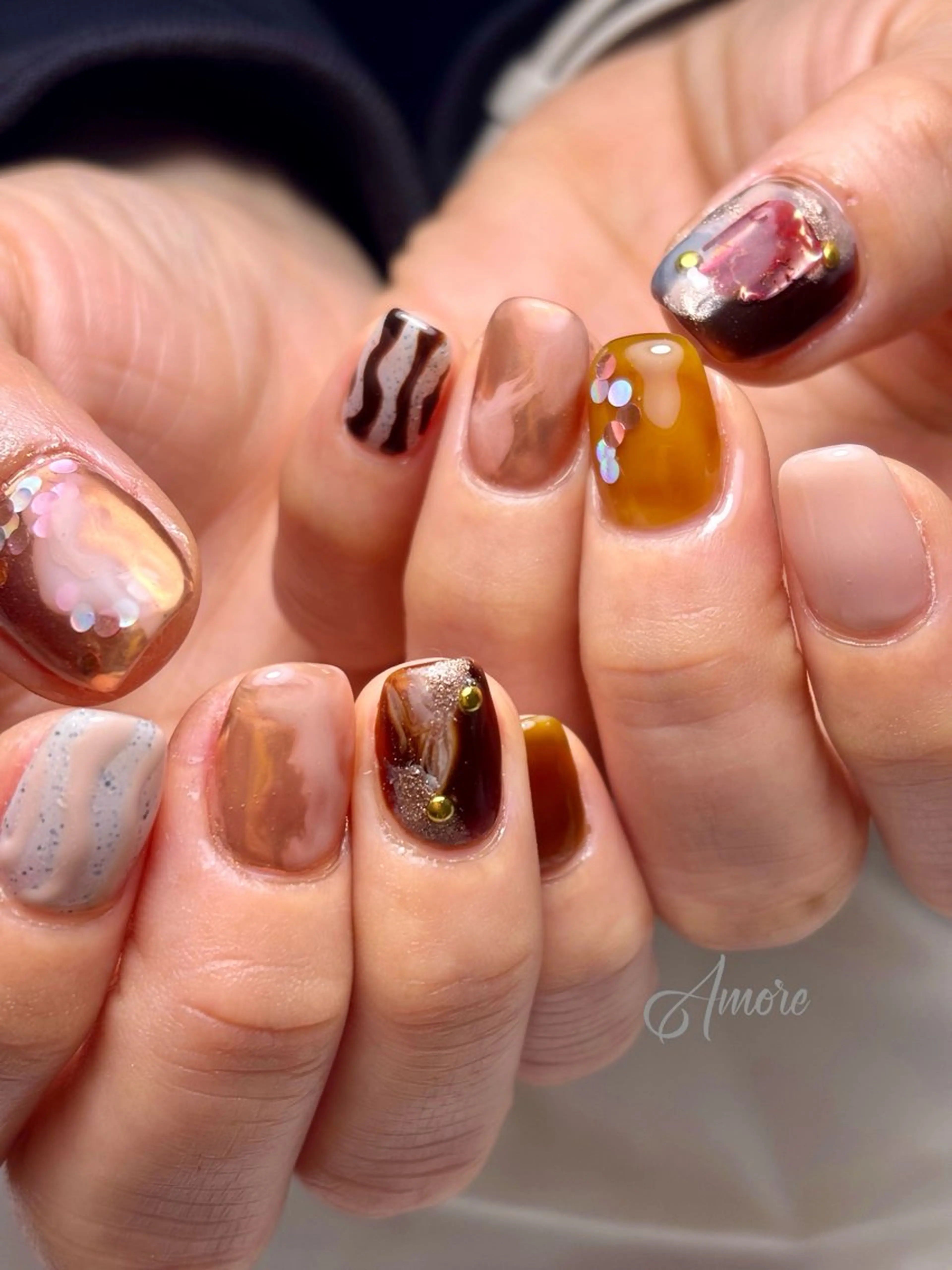 ネイル 桜ネイル ジェルネイル キラキラネイル 韓国ネイル マグネットネイル You kyehwaのネイルデザイン