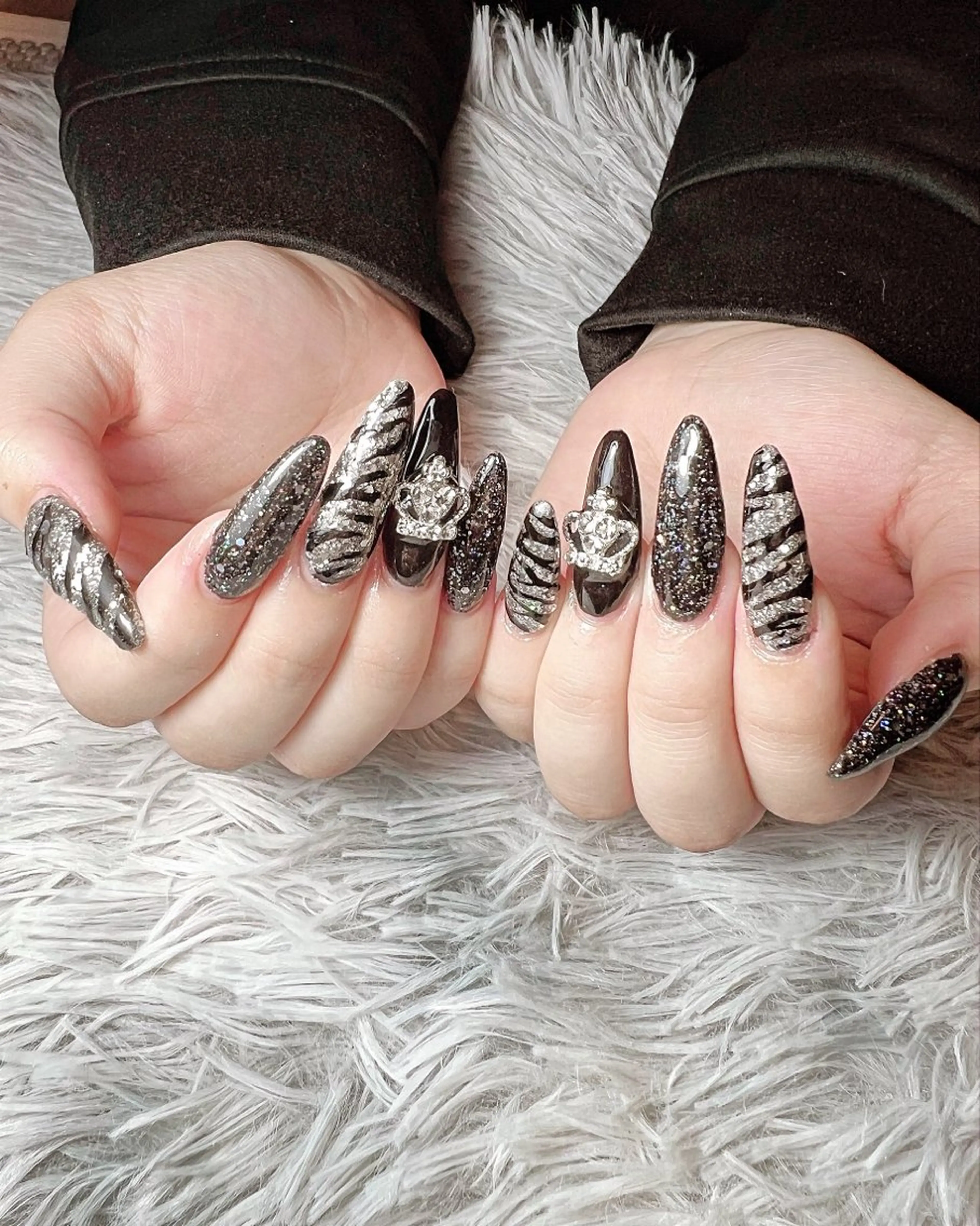 ネイル スカルプネイル ハンドネイル シェヌネイル JURAのネイルデザイン