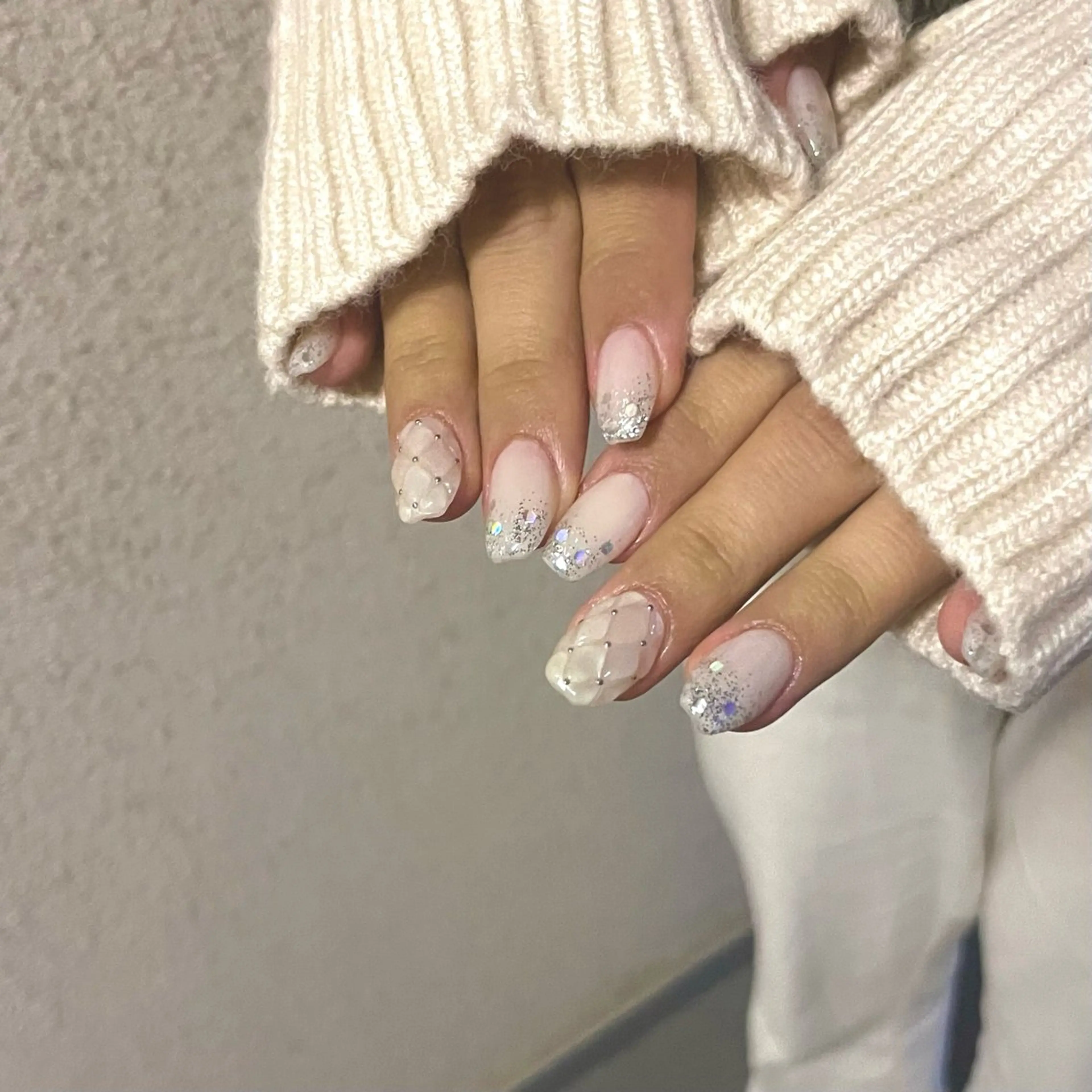 ネイル スカルプネイル 冬ネイル Ever Blue Nail Salonのネイルデザイン