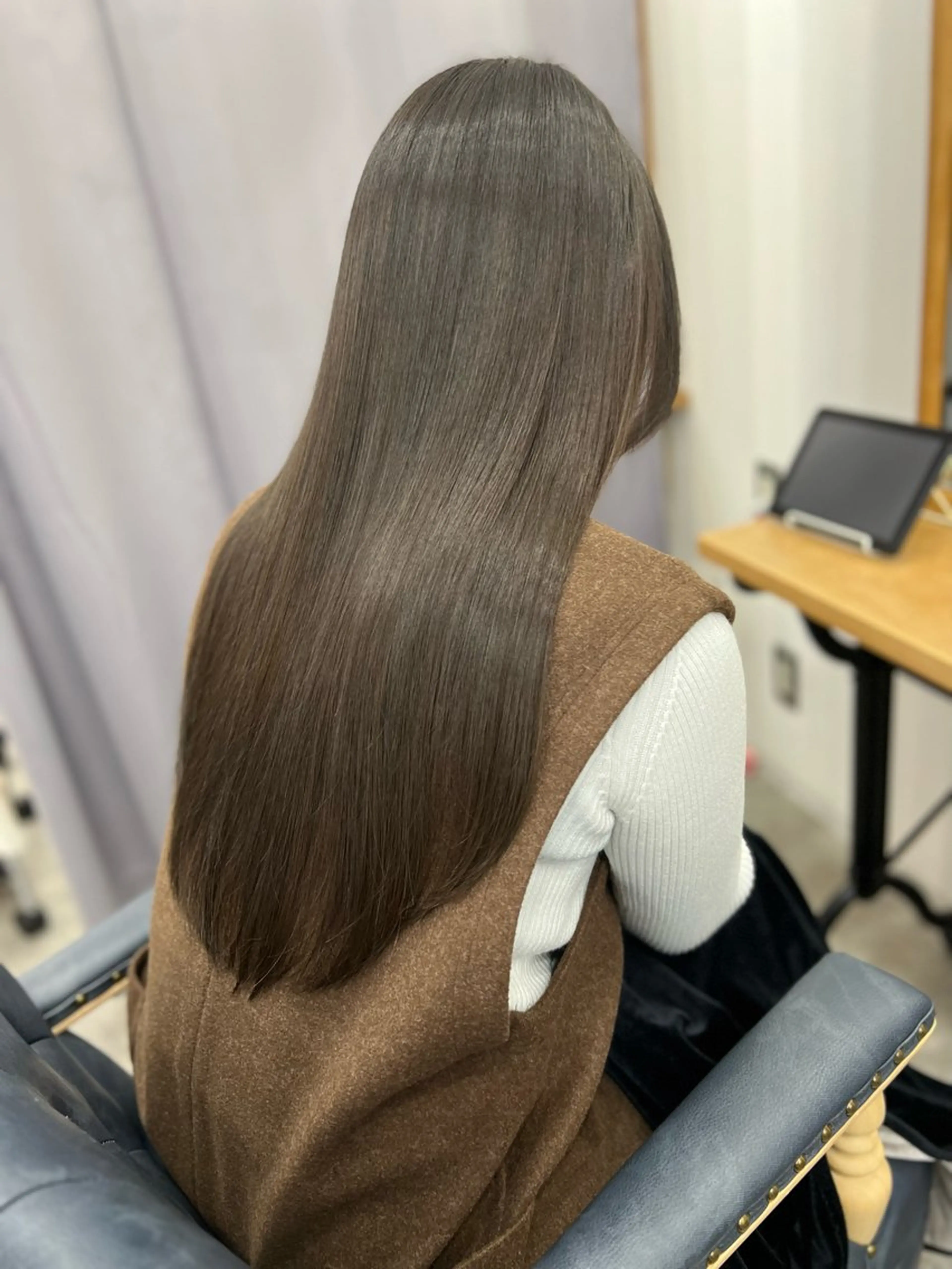 セミロング 縮毛矯正 トリートメント 縮毛矯正 Mint セイナのヘアスタイル