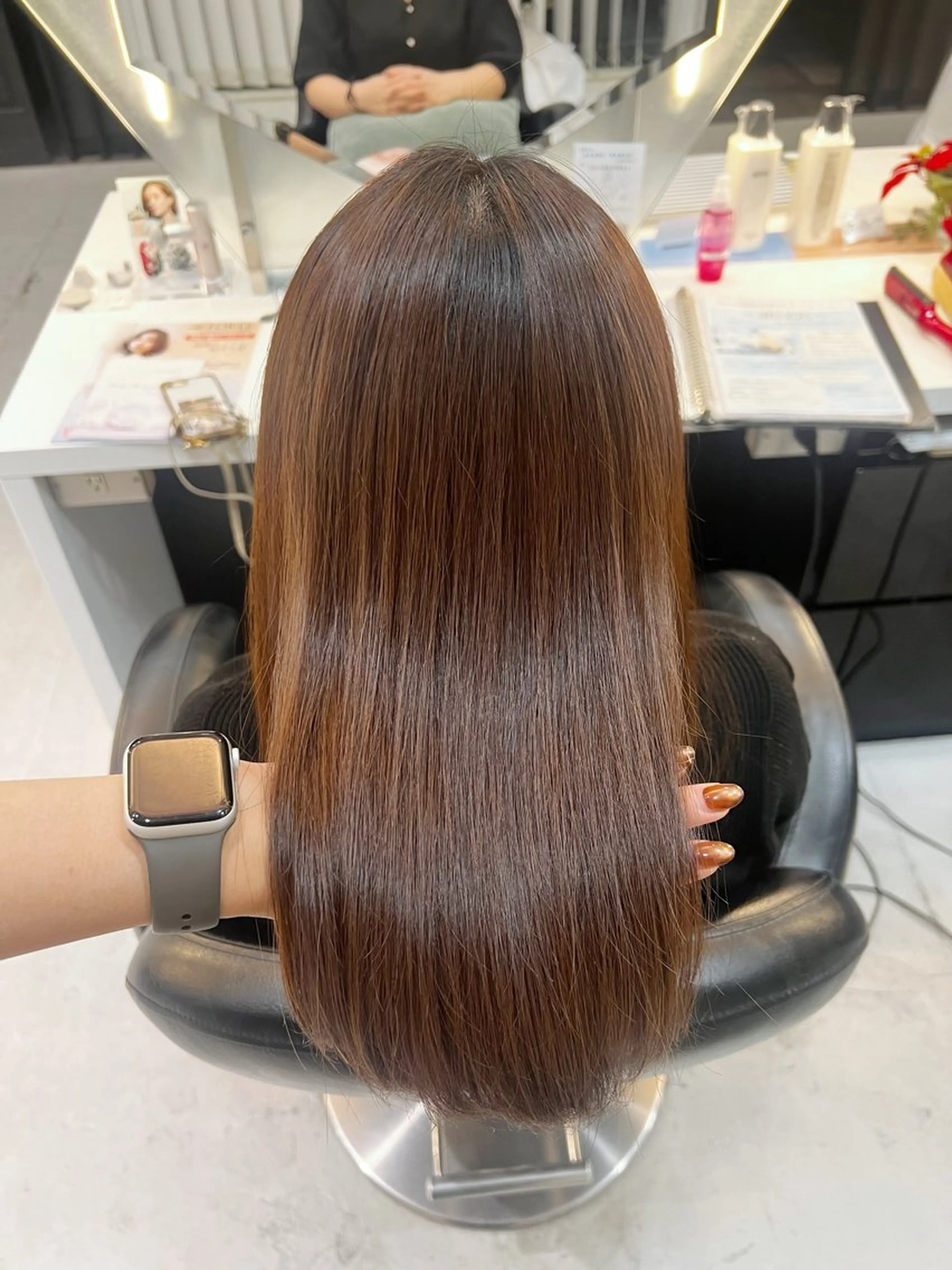 セミロング 韓国風顔まわり/ベー ジュ/マツエク♡美咲のヘアスタイル