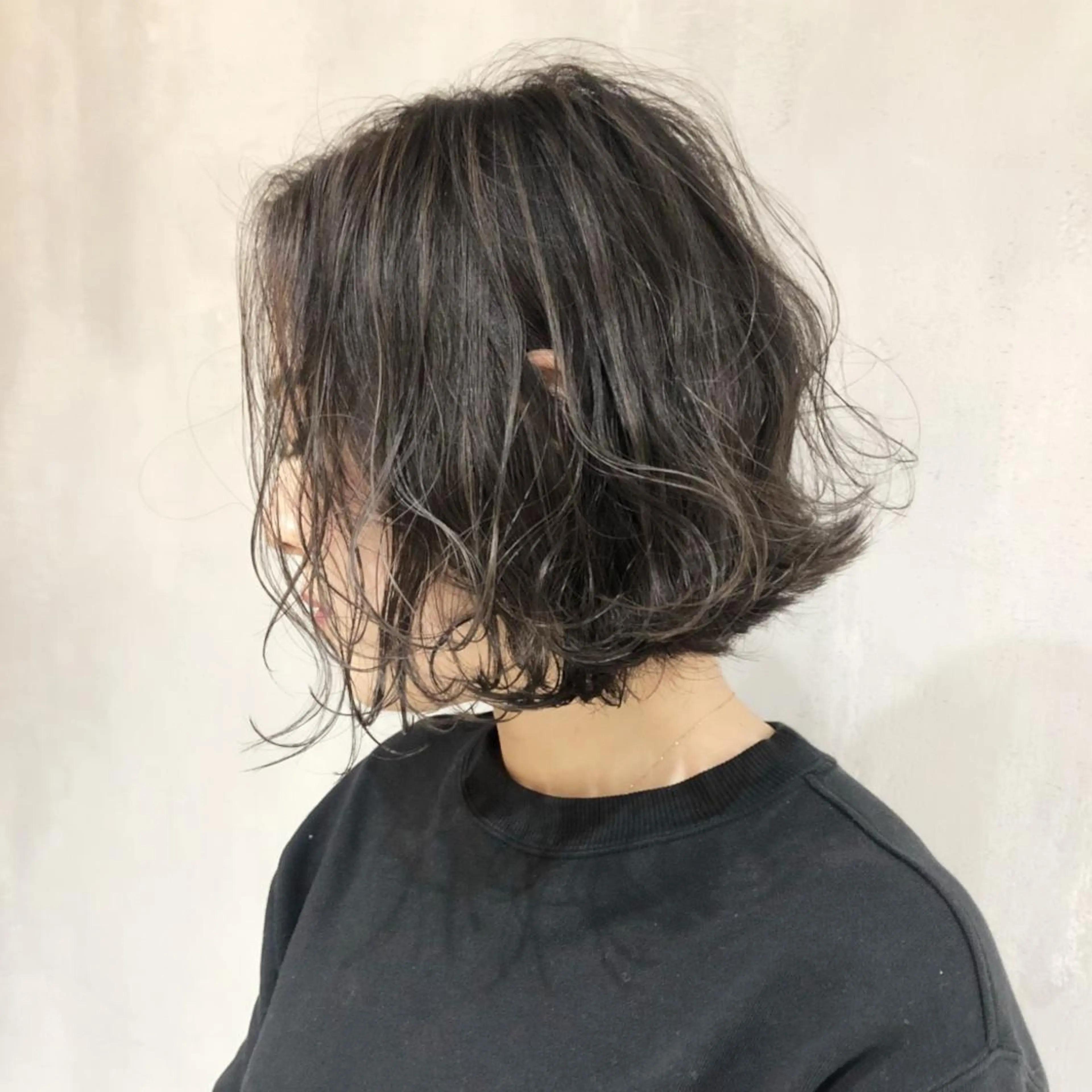 ショート カラー パーマ ヘアアレンジ ハイライトカラー ボブ ハイライト ITbyALBUM 中野店のヘアスタイル