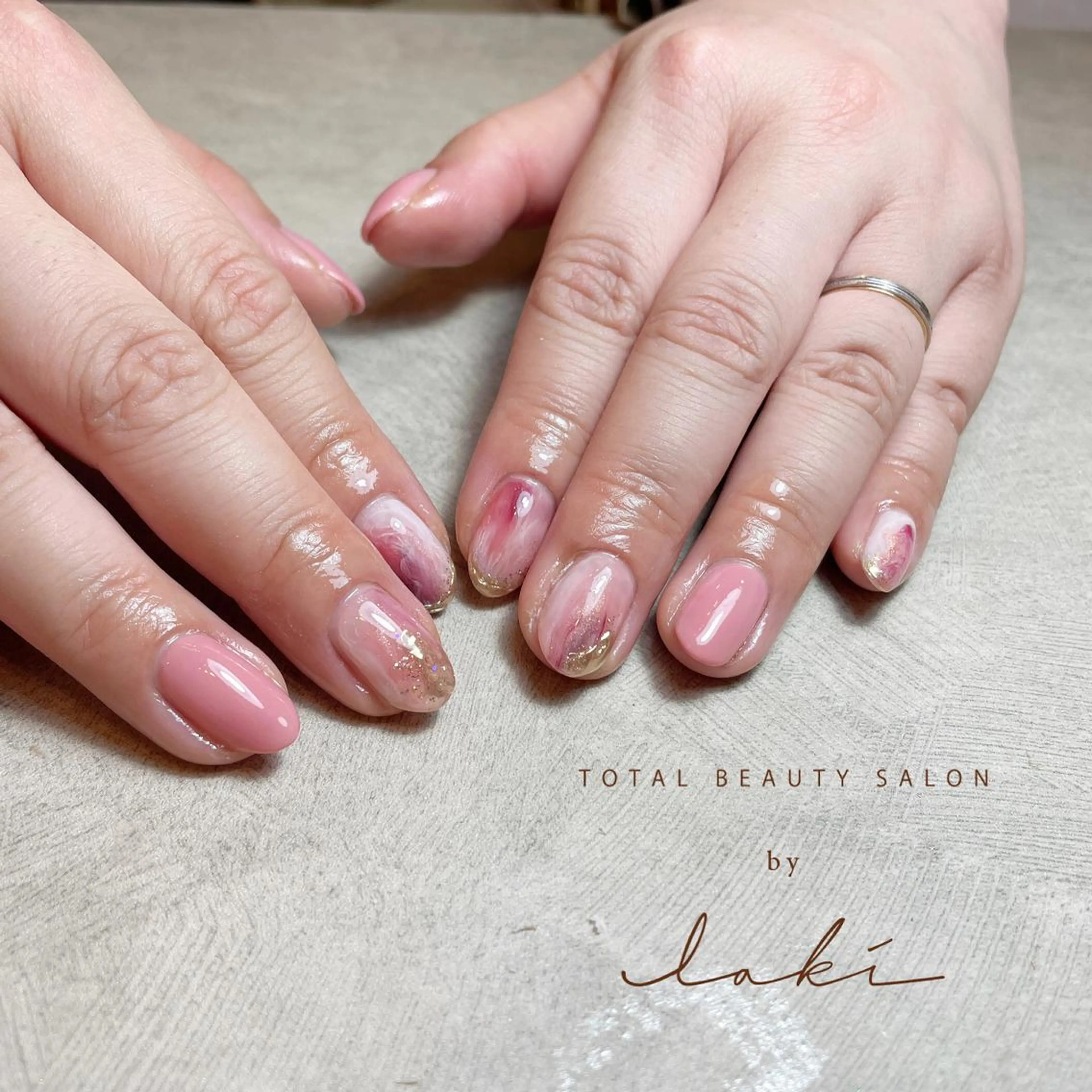 ネイル ニュアンスネイル 春ネイル ハンドネイル my&所属・my&_ maimiのネイルデザイン