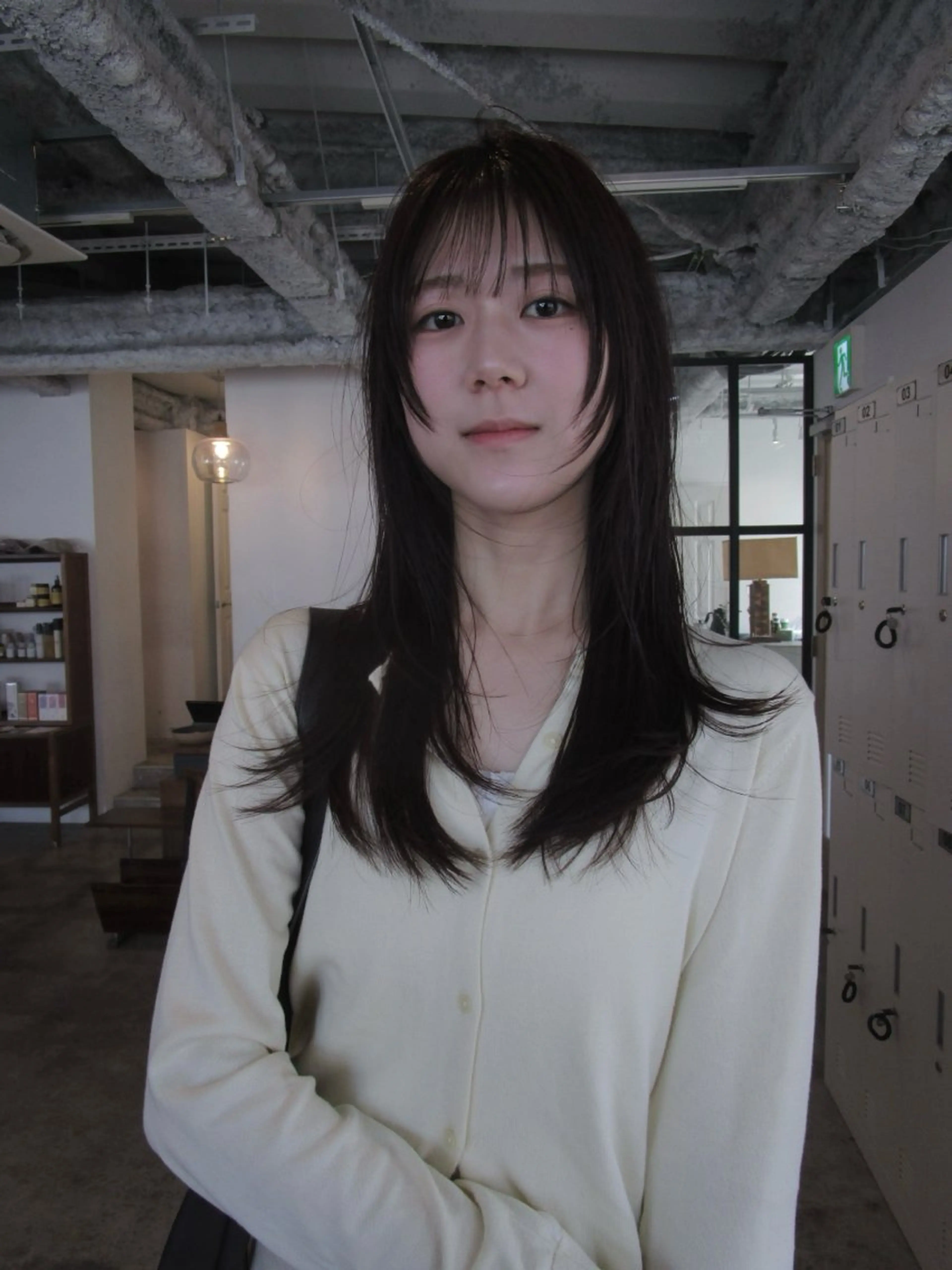 セミロング カラー ブラウンカラー 顔周りカット レイヤーカット カット ヘアカラー yu maのヘアスタイル