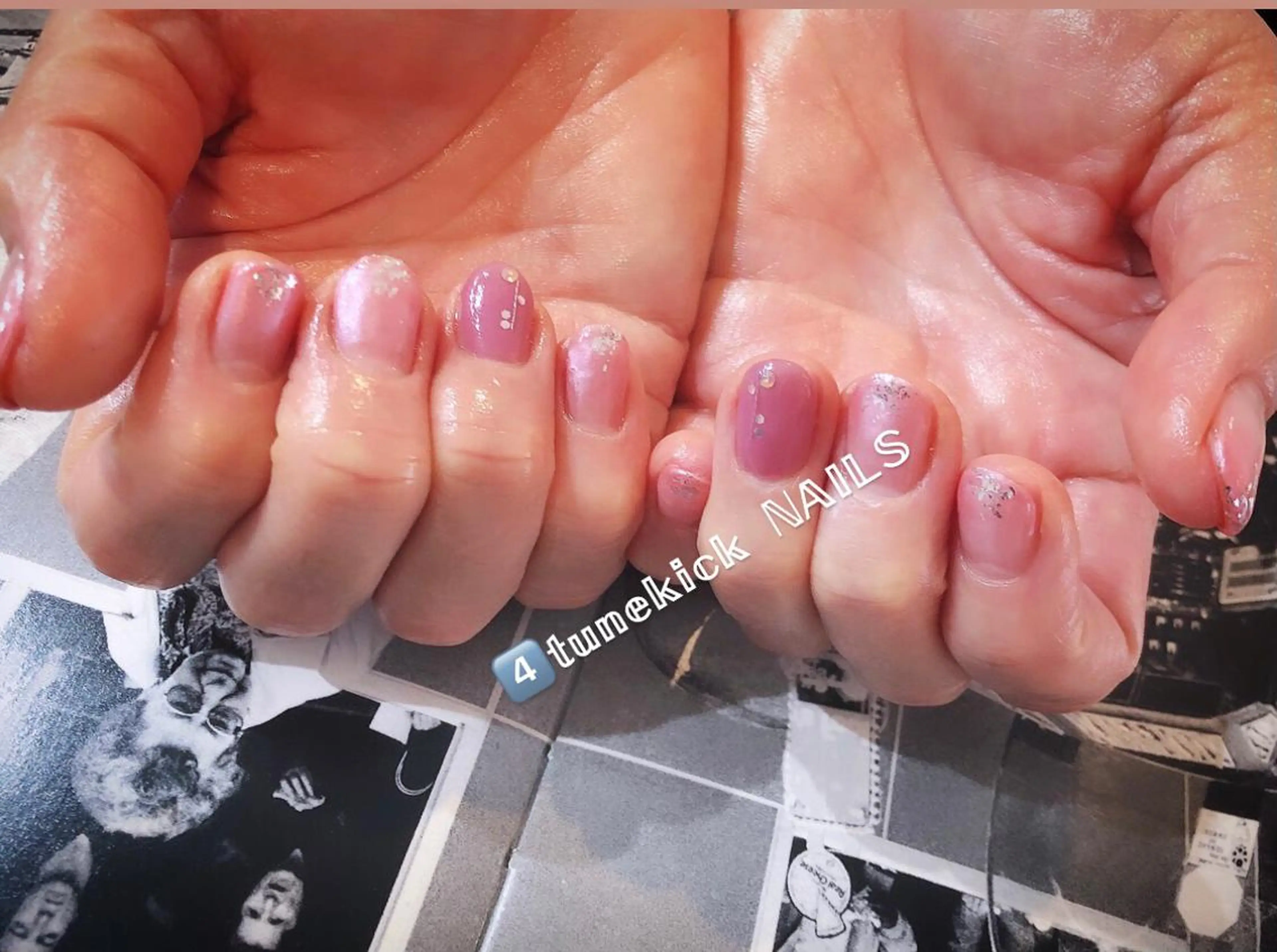 ネイル ピンク 4tunekick NAILS(フォーチュンキックネイルズ)所属・光森 淳子のネイルデザイン