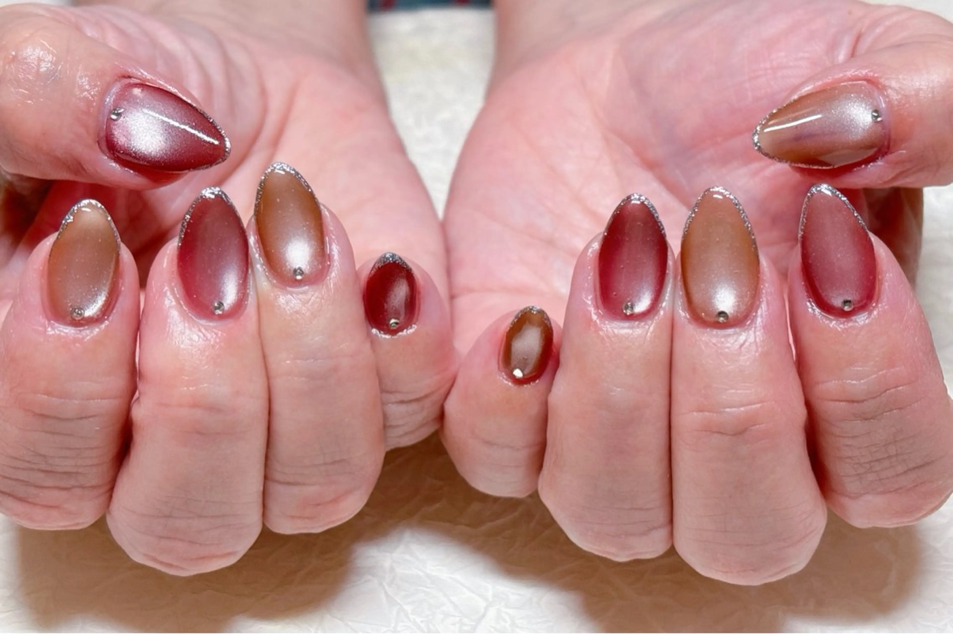 ネイル ラメ(グリッター) ストーンネイル ハンドネイル ハンドケア ゆ か_Nails💫のネイルデザイン