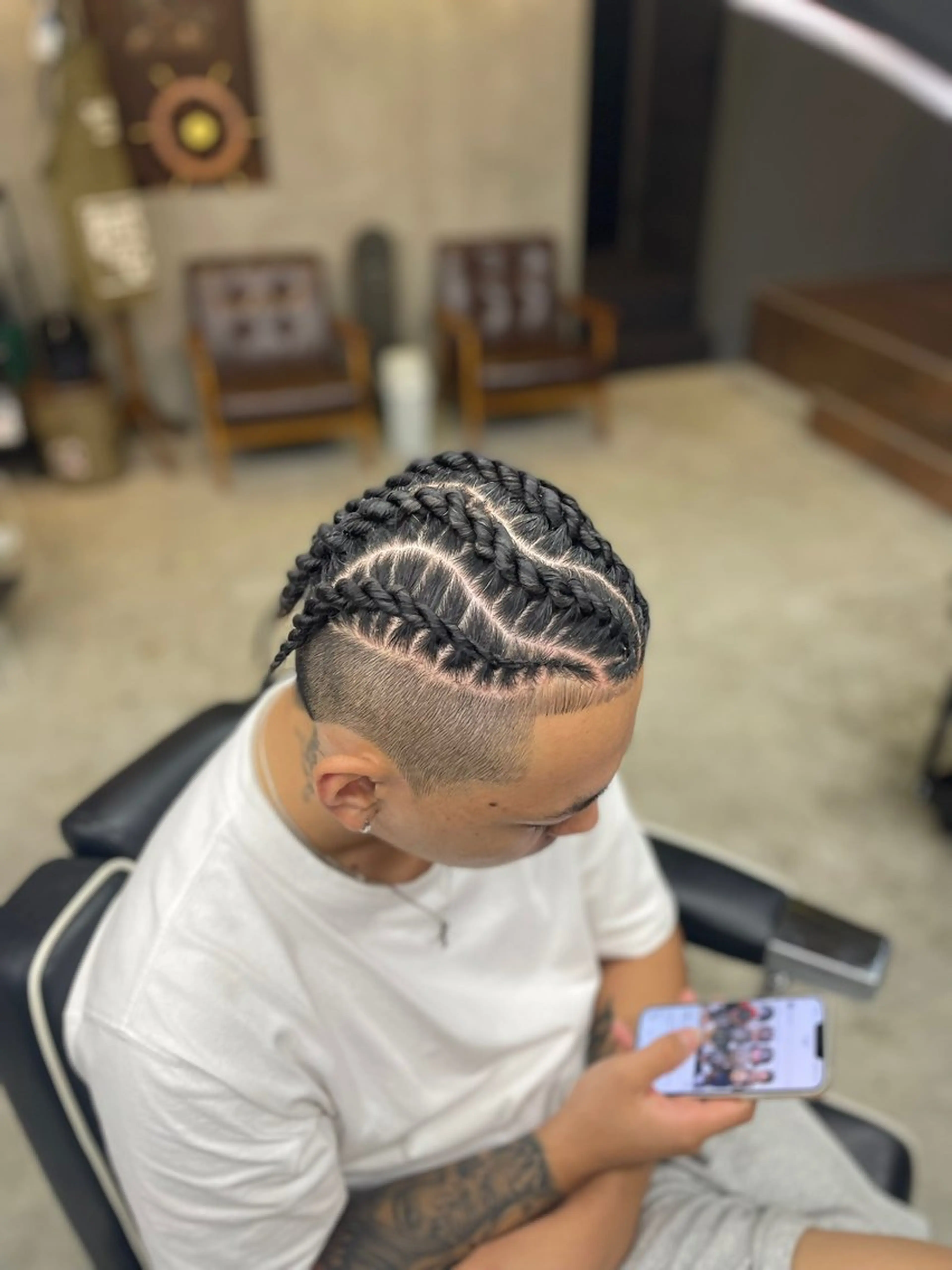 コーンロウ(cornrow)1本の写真