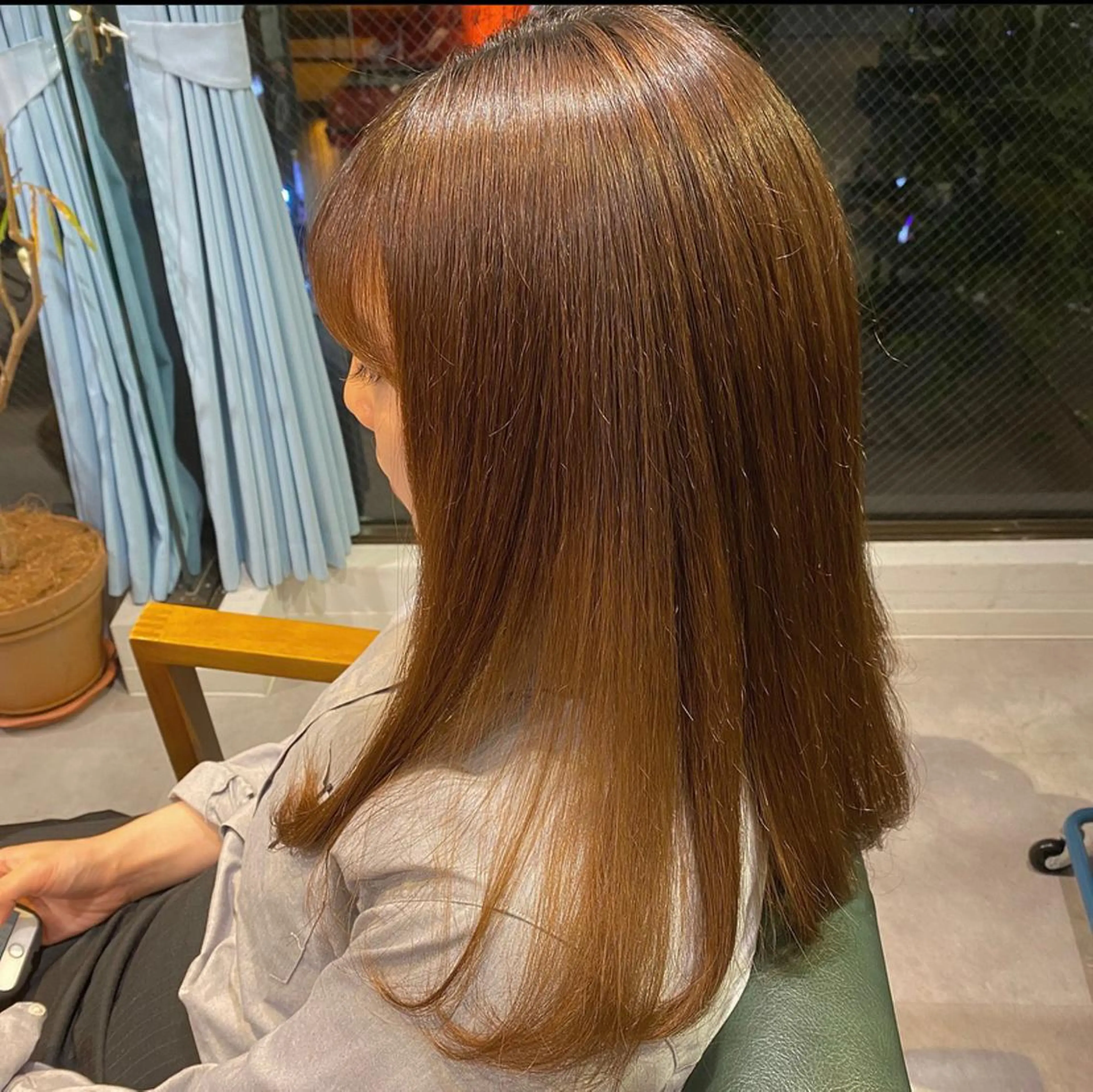 ロング 縮毛矯正 GO TODAY SHAiRE SALON 原宿Stella店所属・𓍯柔らかhair 𓍯 yukinoのヘアスタイル