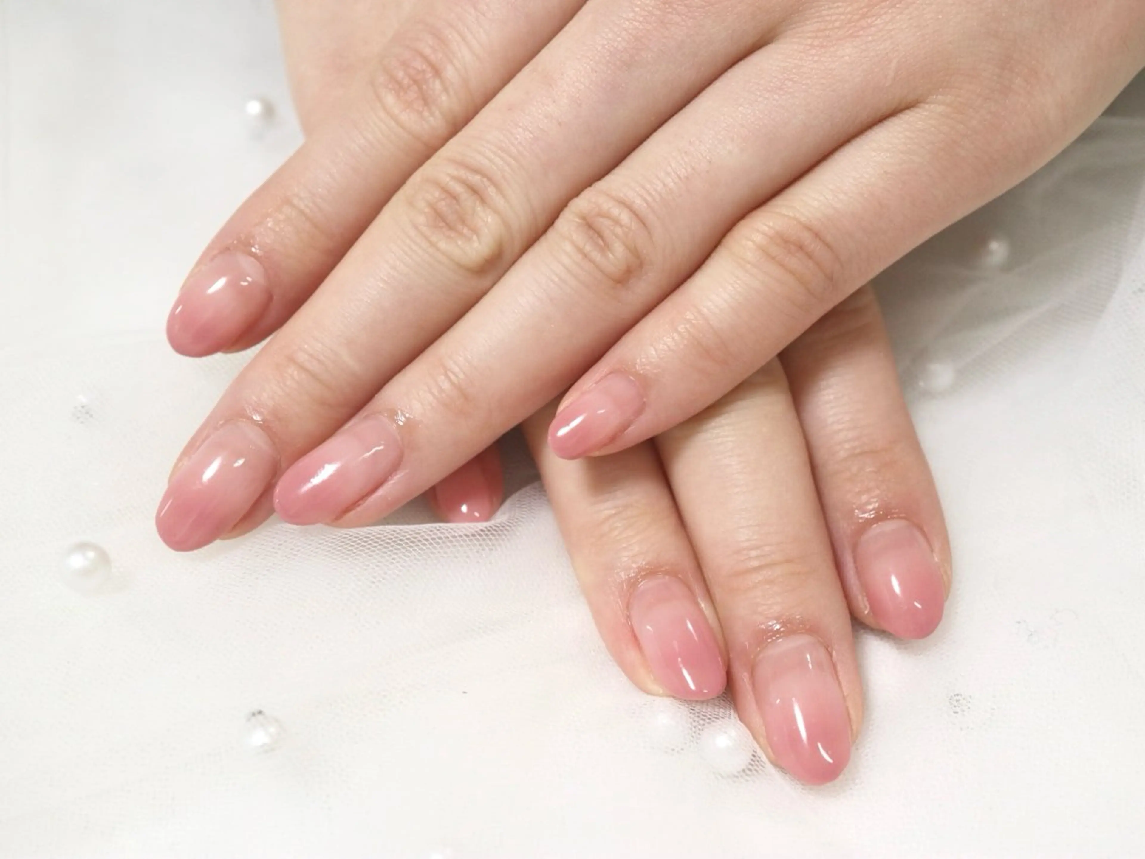 【オフ無し】伸びても目立ちにくい✨ちゅるんピンクグラデーション🤍パラジェル変更可の写真