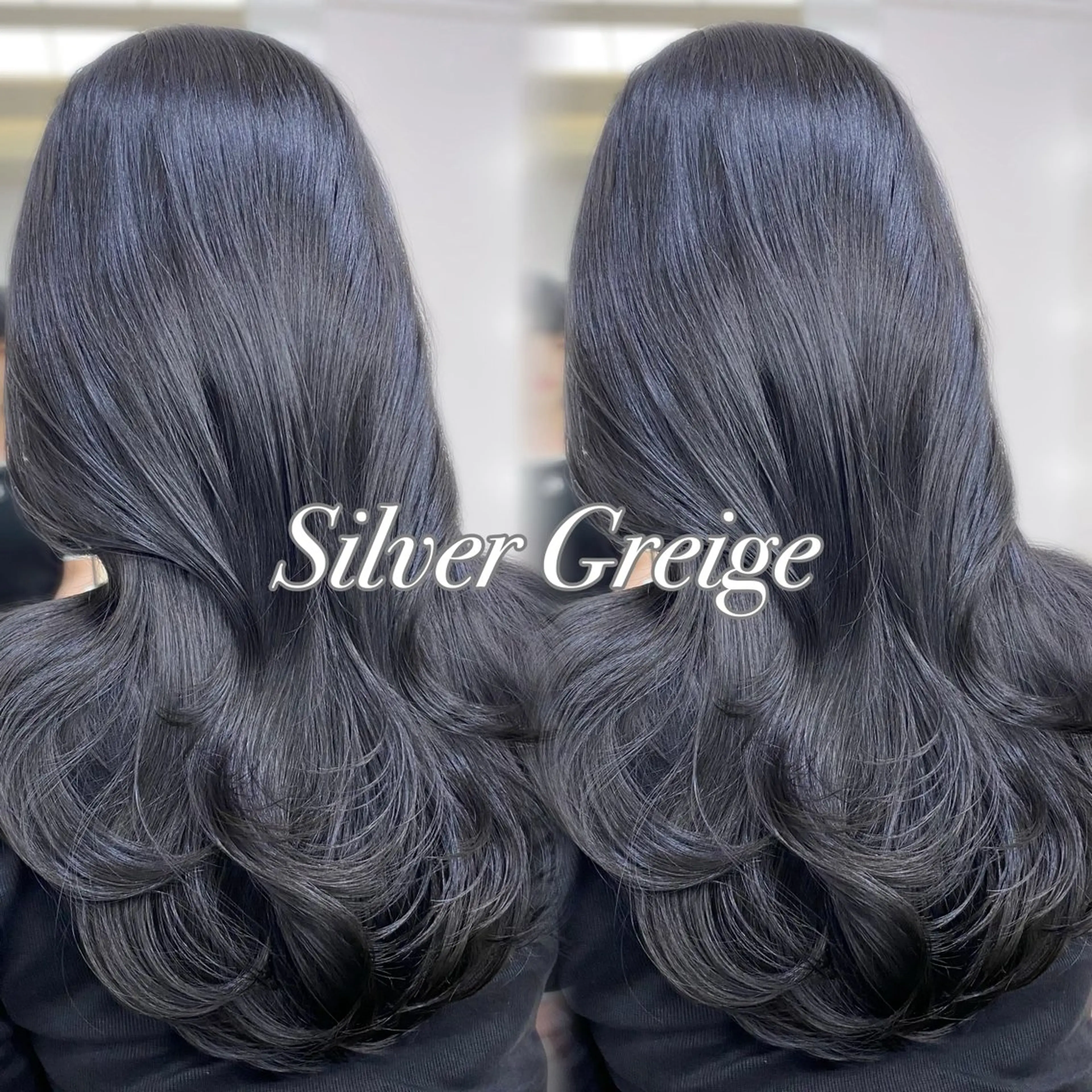 セミロング カラー 透明感カラー グレージュ シルバー シルバーグレージュ レイヤー/髪質改善 🩶KAITOのヘアスタイル