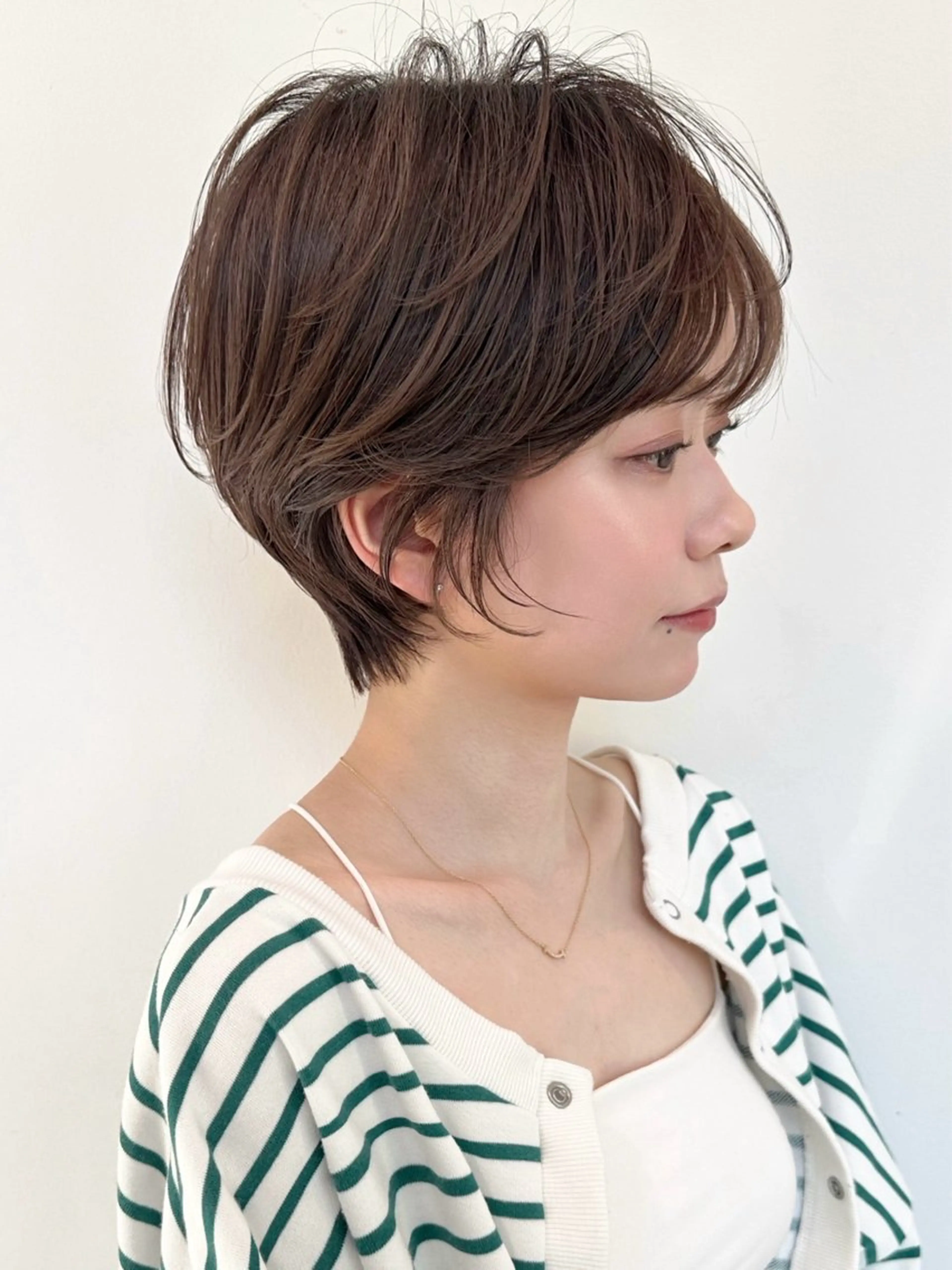 ショート カラー 透明感カラー 顔周りカット レイヤーカット ショートヘア トリートメント カット トリートメント 🩰ナチュラル可愛い kamicare🩰のヘアスタイル