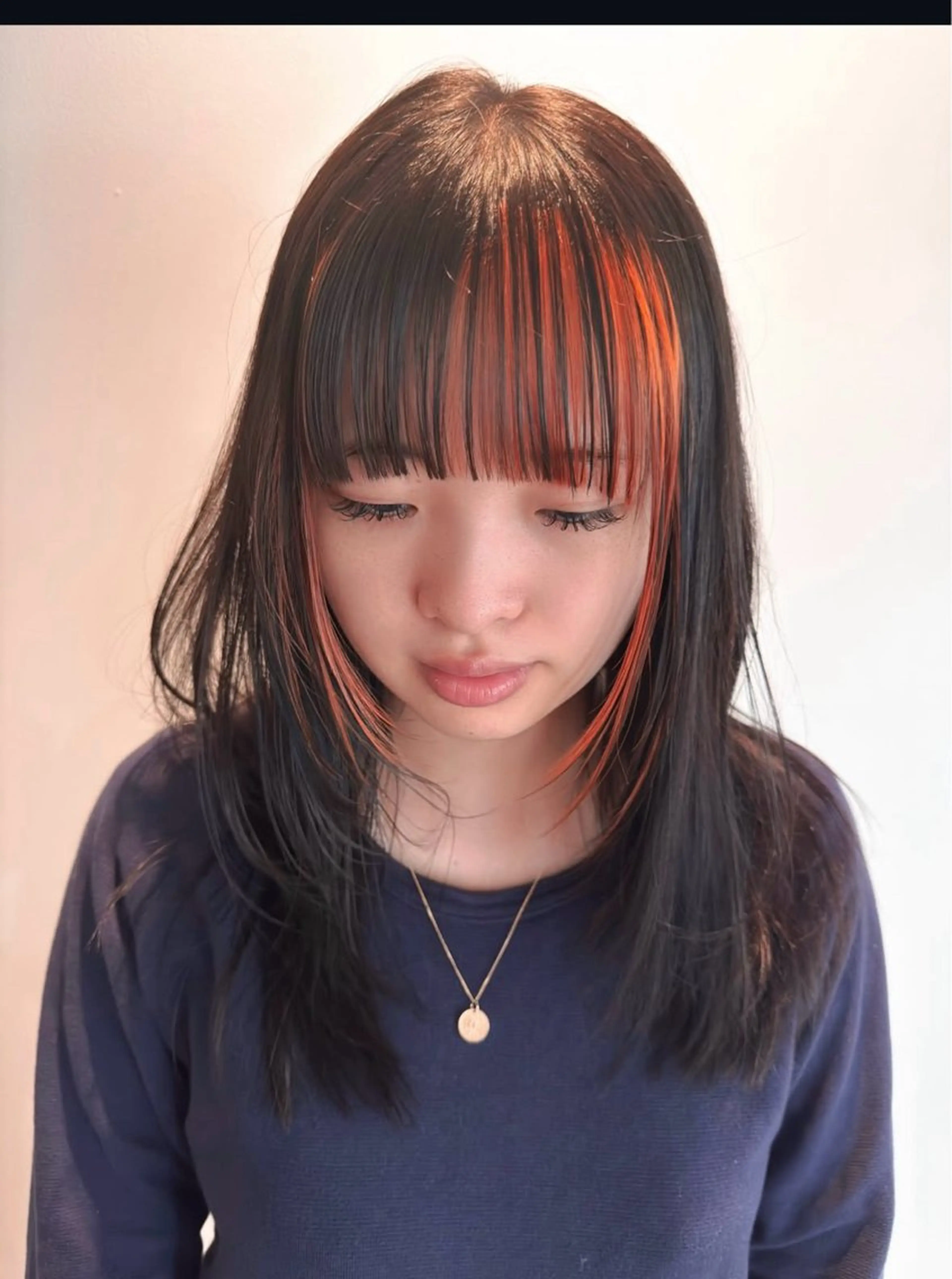 ロング カラー デザインカラー レイヤーカット カット ヘアカラー saki/ハイトーン カラー/薬院のヘアスタイル