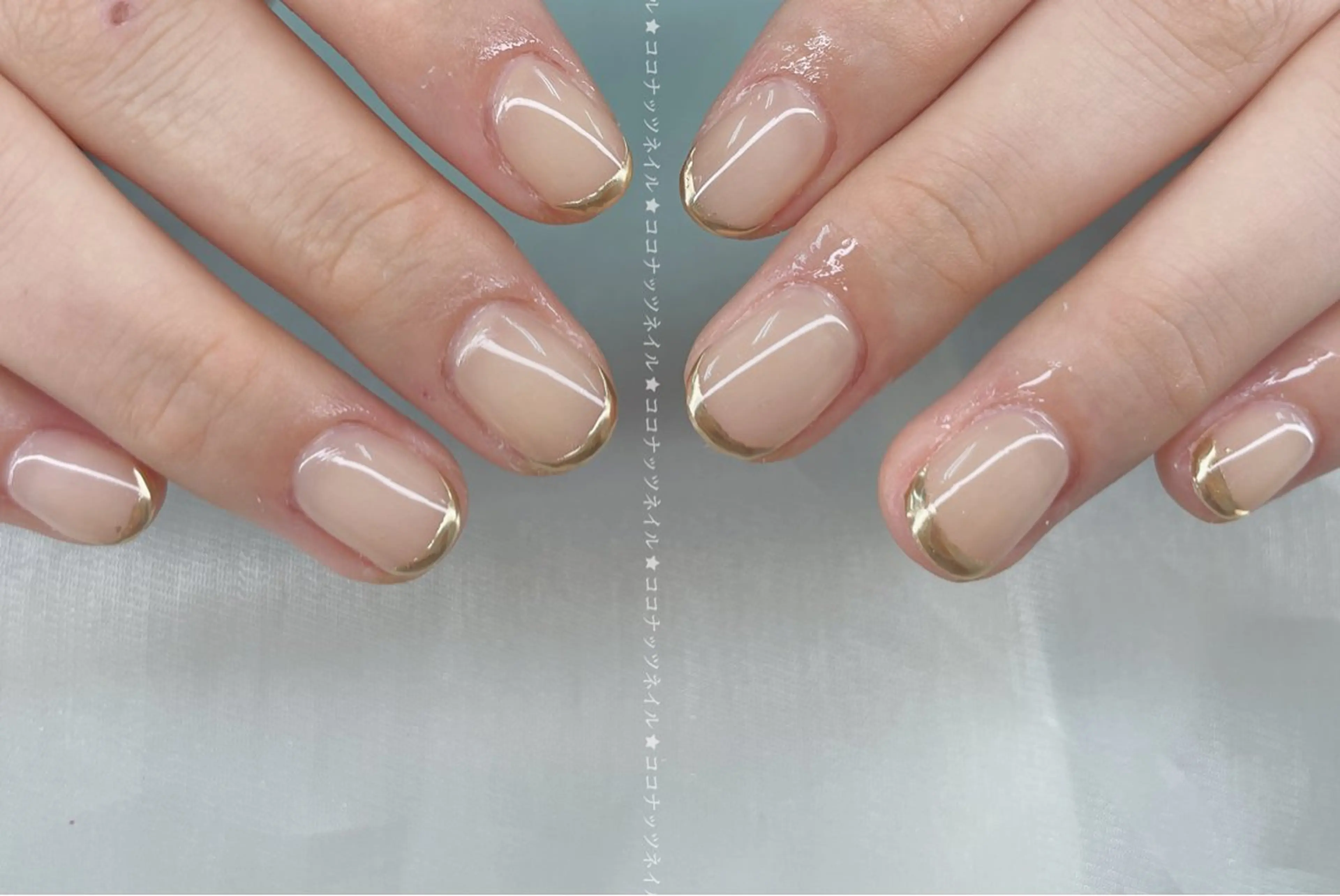 ネイル べっ甲ネイル フレンチネイル キラキラネイル マグネットネイル 大理石ネイル(マーブル) ハンドネイル 神田 ココナッツのネイルデザイン