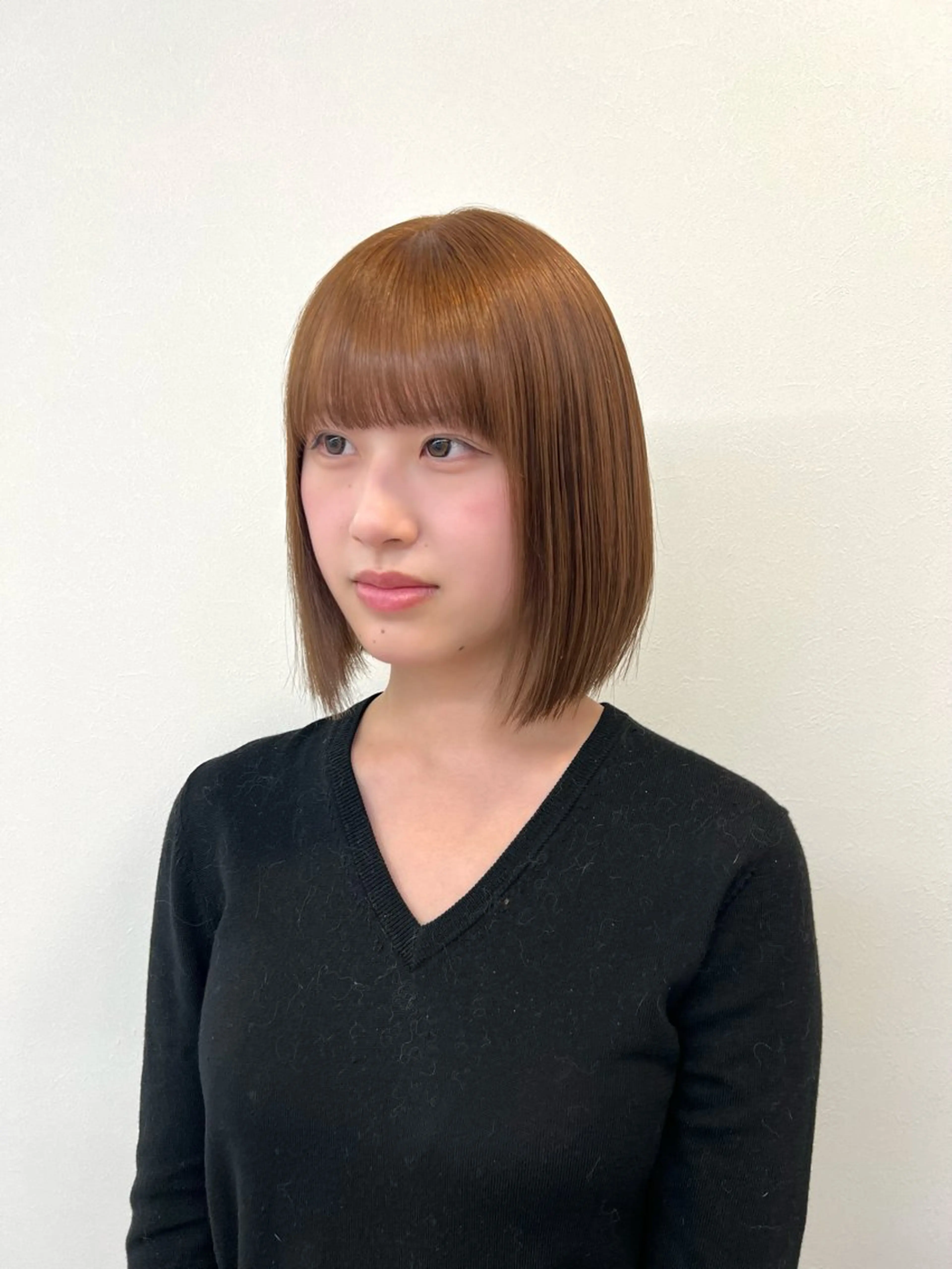 ミディアム カラー ベージュカラー ブリーチ ブラウンカラー ブラウンベージュ ダブルカラー ヘアカラー トリートメント ブリーチカラー🦋‪ 田中さくらのヘアスタイル