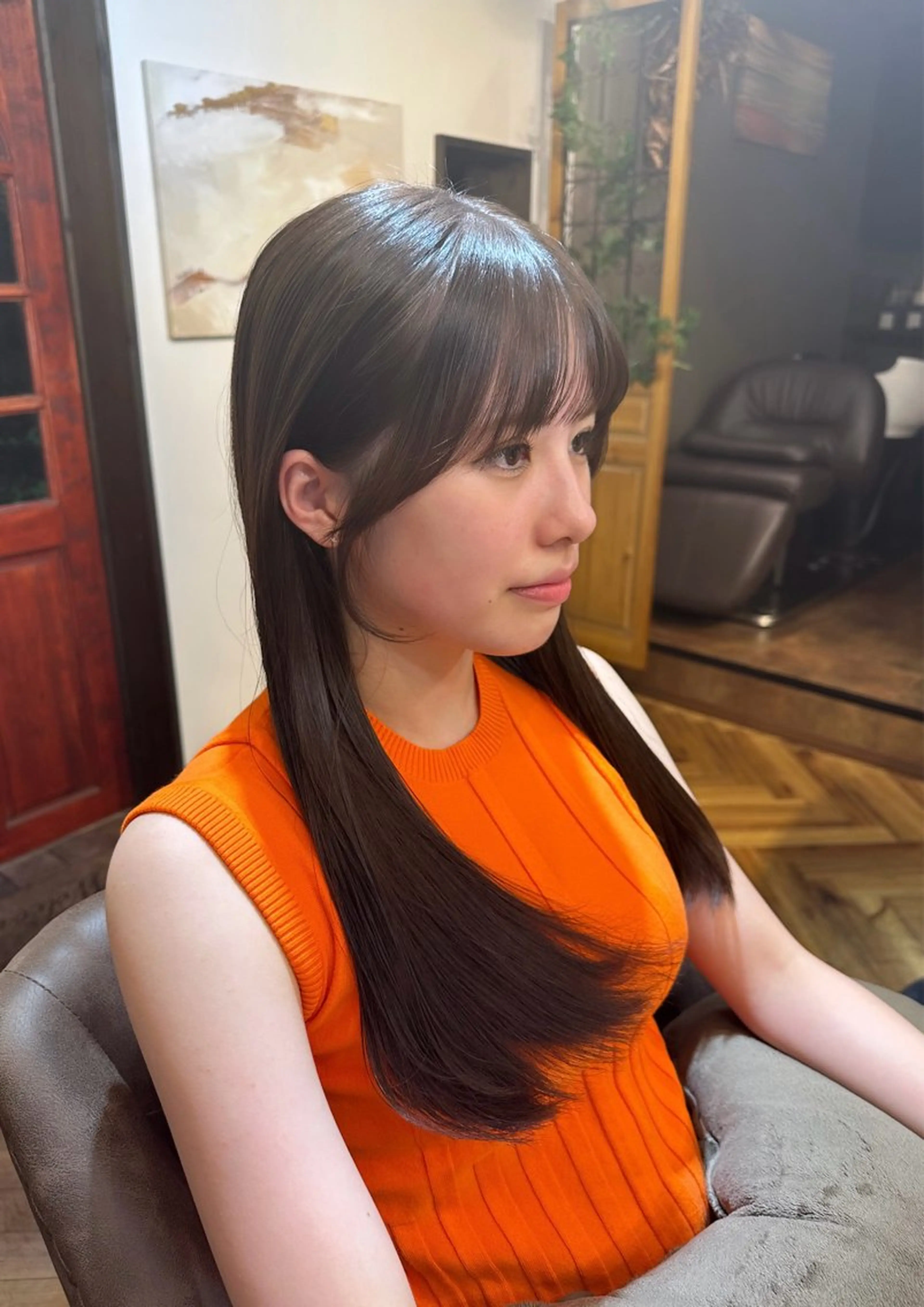 ロング カット 縮毛矯正 トリートメント 伏田 遼馬のヘアスタイル