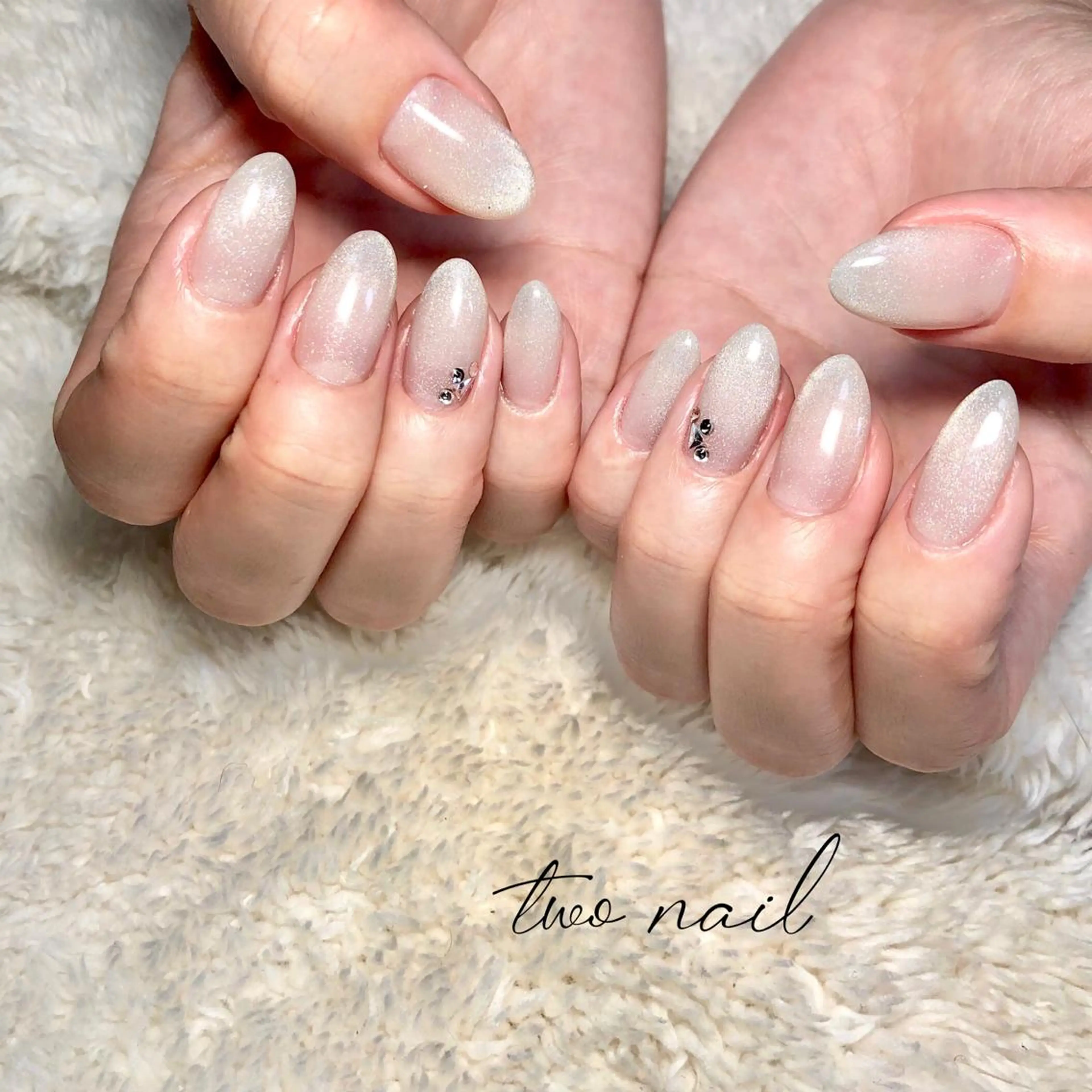 ネイル アートネイル フットネイル ハート マグネットネイル ニュアンスネイル ハンドネイル two nailのネイルデザイン