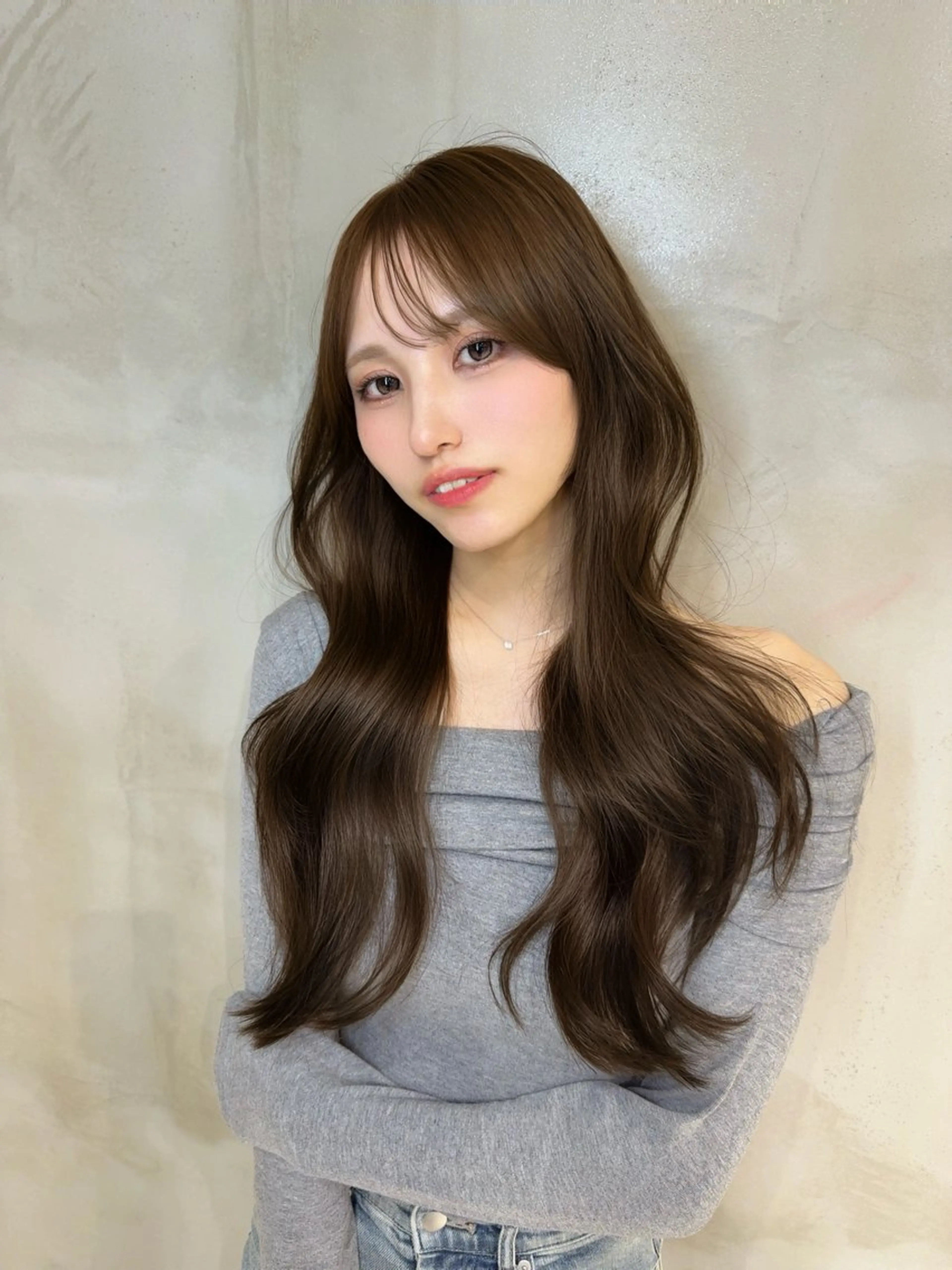 ロング カット ヘアカラー トリートメント 韓国ヘア🇰🇷 YURIYAのヘアスタイル