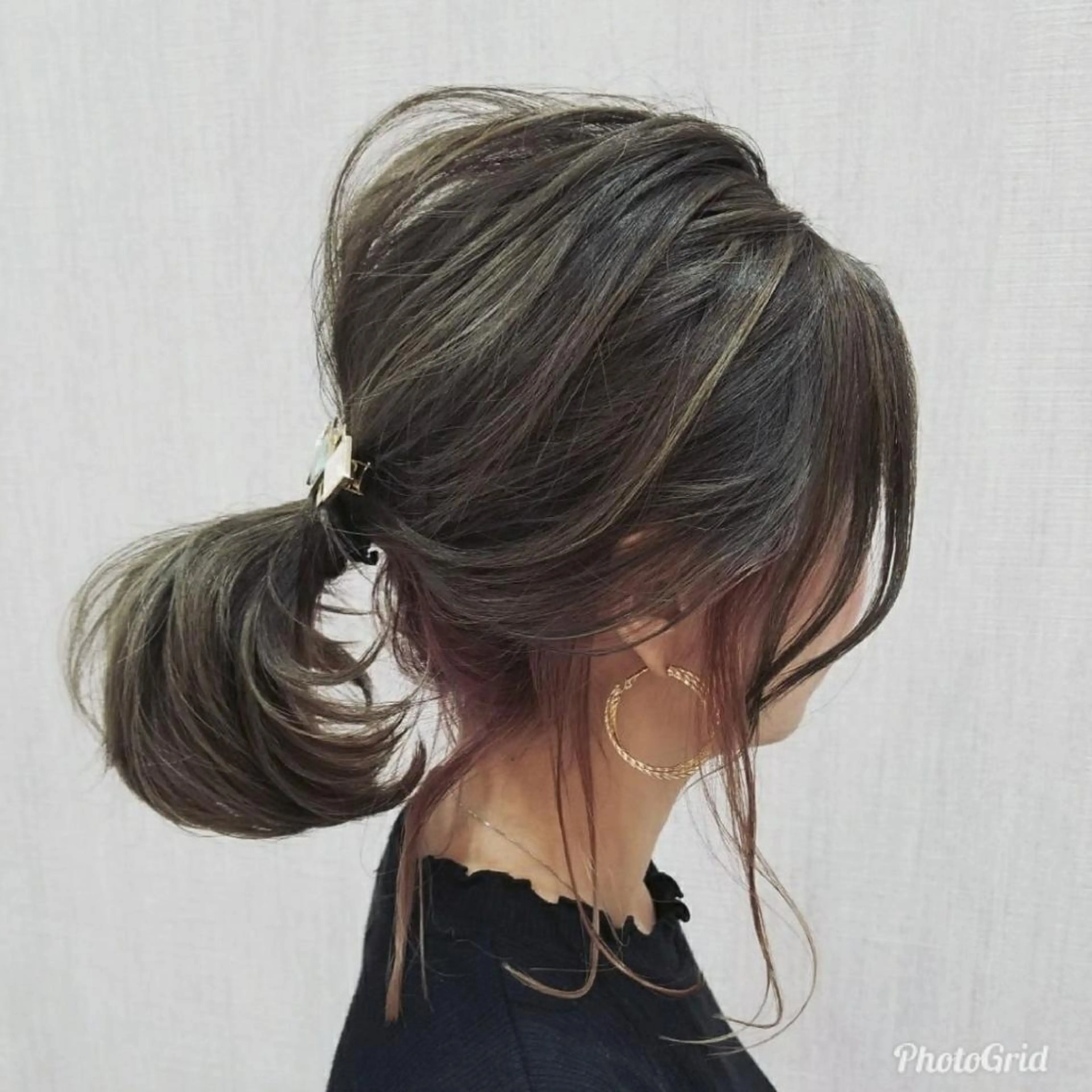 ヘアアレンジ ポニーテール 顔周りレイヤーカット 髪質改善代表西村功平のヘアスタイル