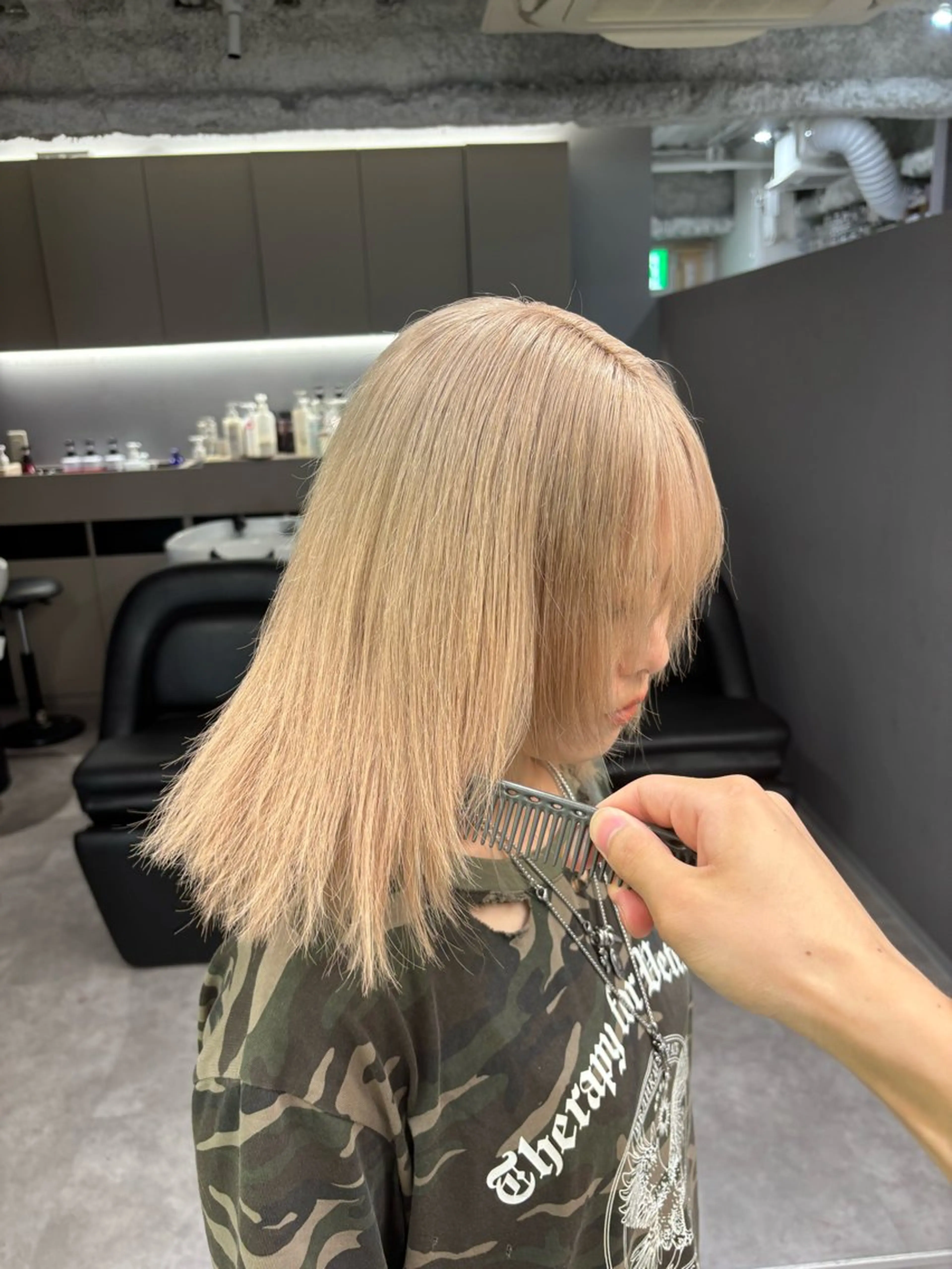 ミディアム カラー ヘアカラー 名古屋／デザイン／ ブリーチ/松井亮磨のヘアスタイル