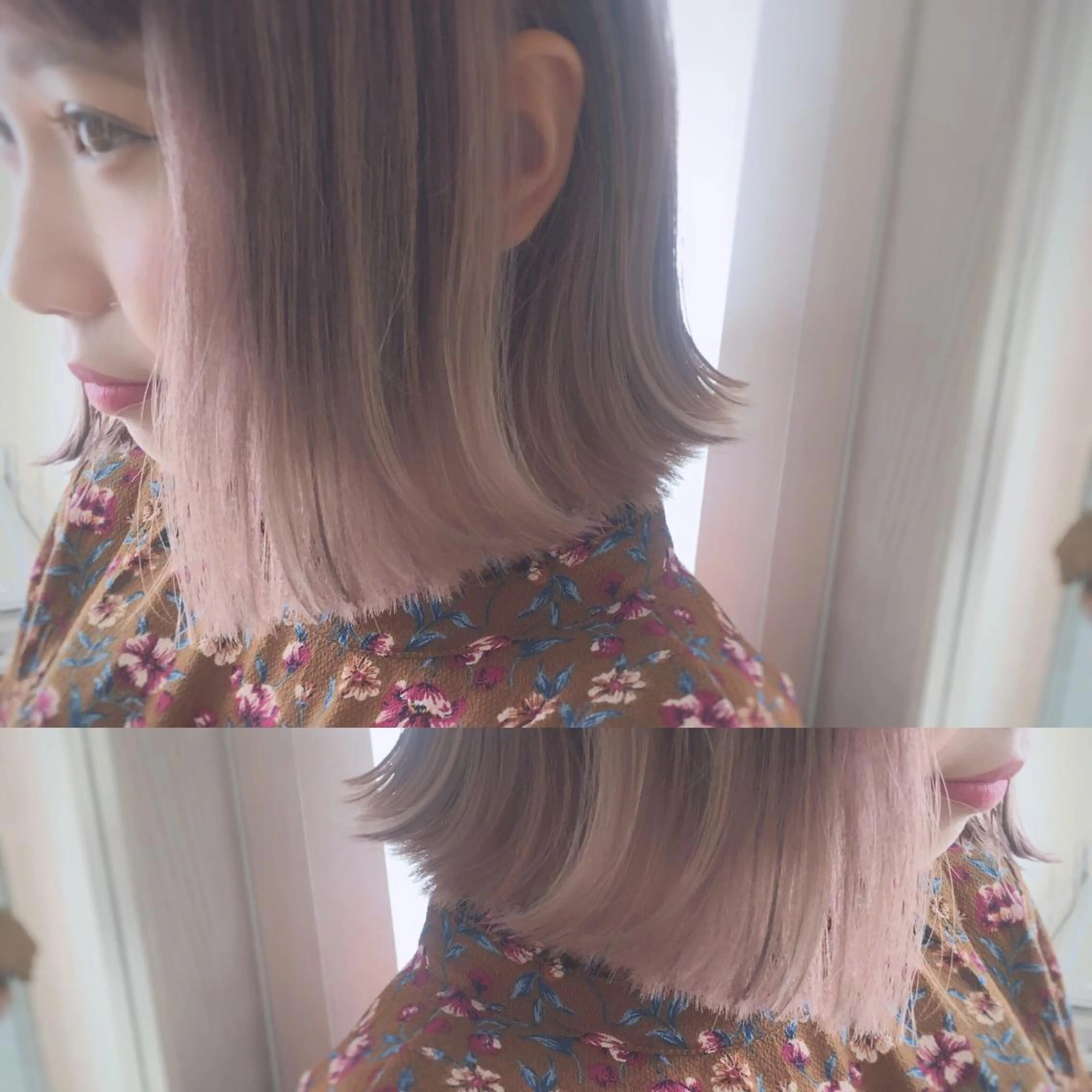 ショート カラー パーマ ヘアアレンジ バイオレットカラー 推し活専用 【派手髪】飯野ゆかりのヘアスタイル