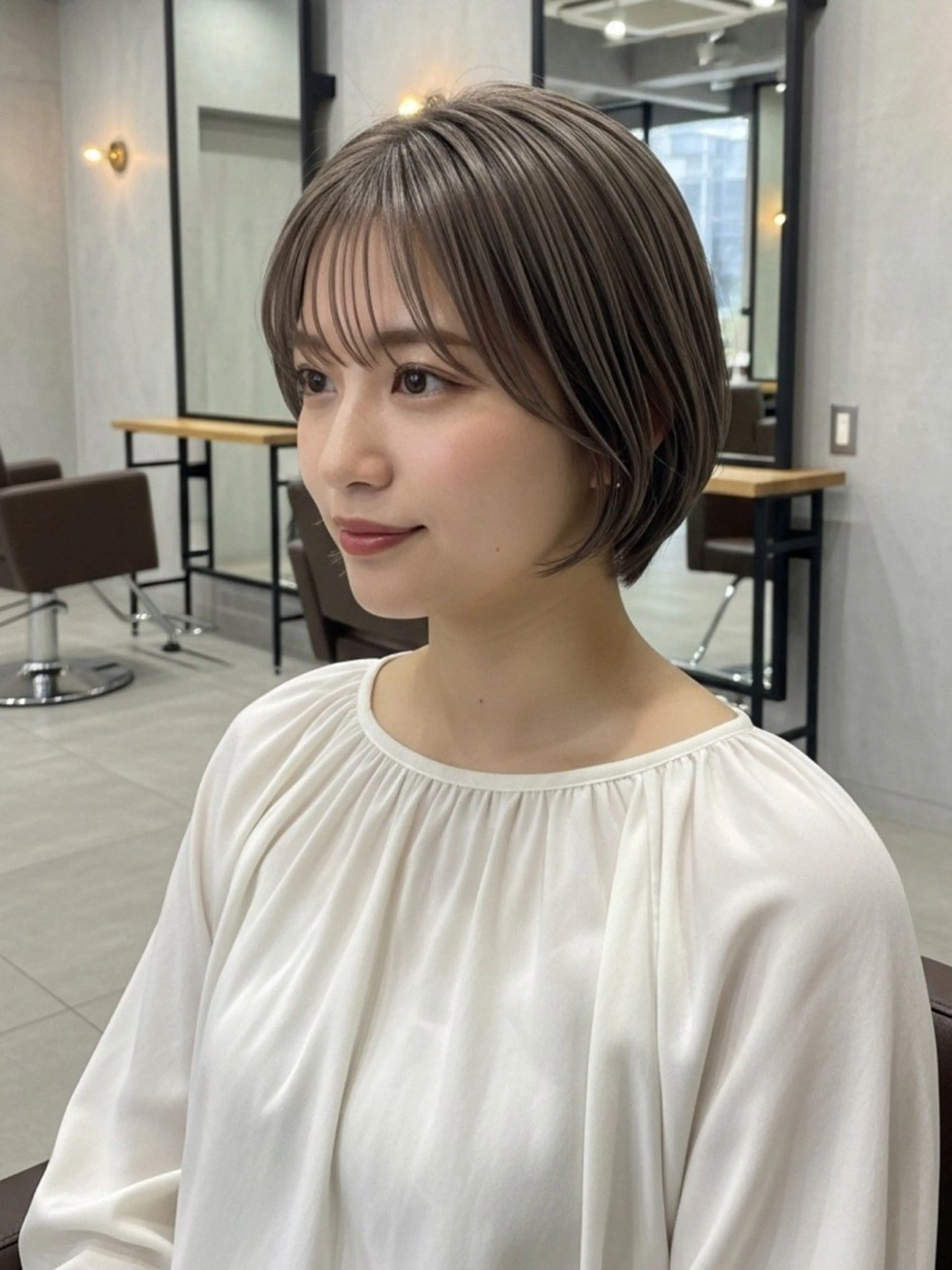 ショート 似合わせボブ✖️ 韓国レイヤー✨小関のヘアスタイル