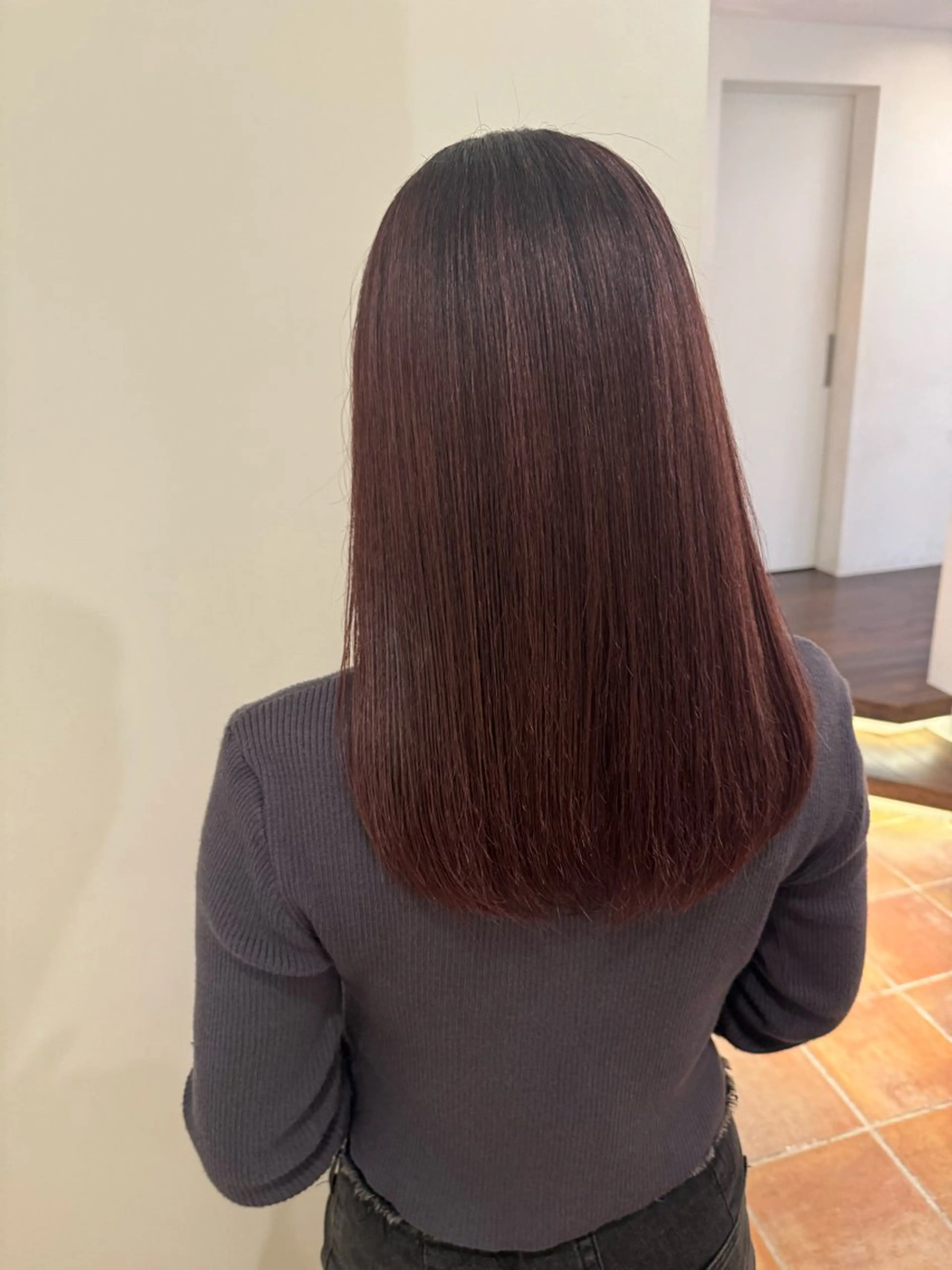 ミディアム ヘアカラー ホリグチ ルナのヘアスタイル