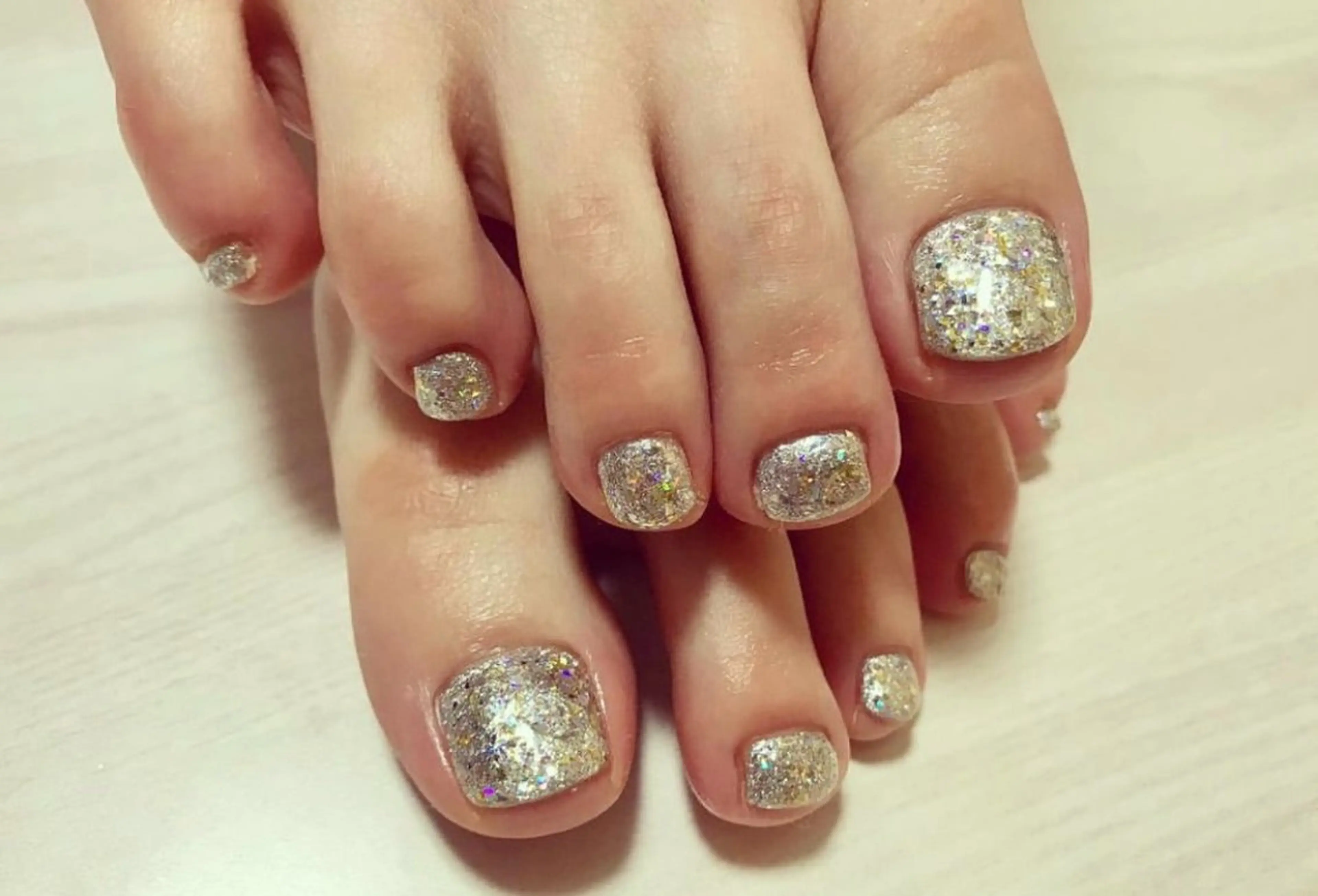 フットネイル単色カラーのみの写真