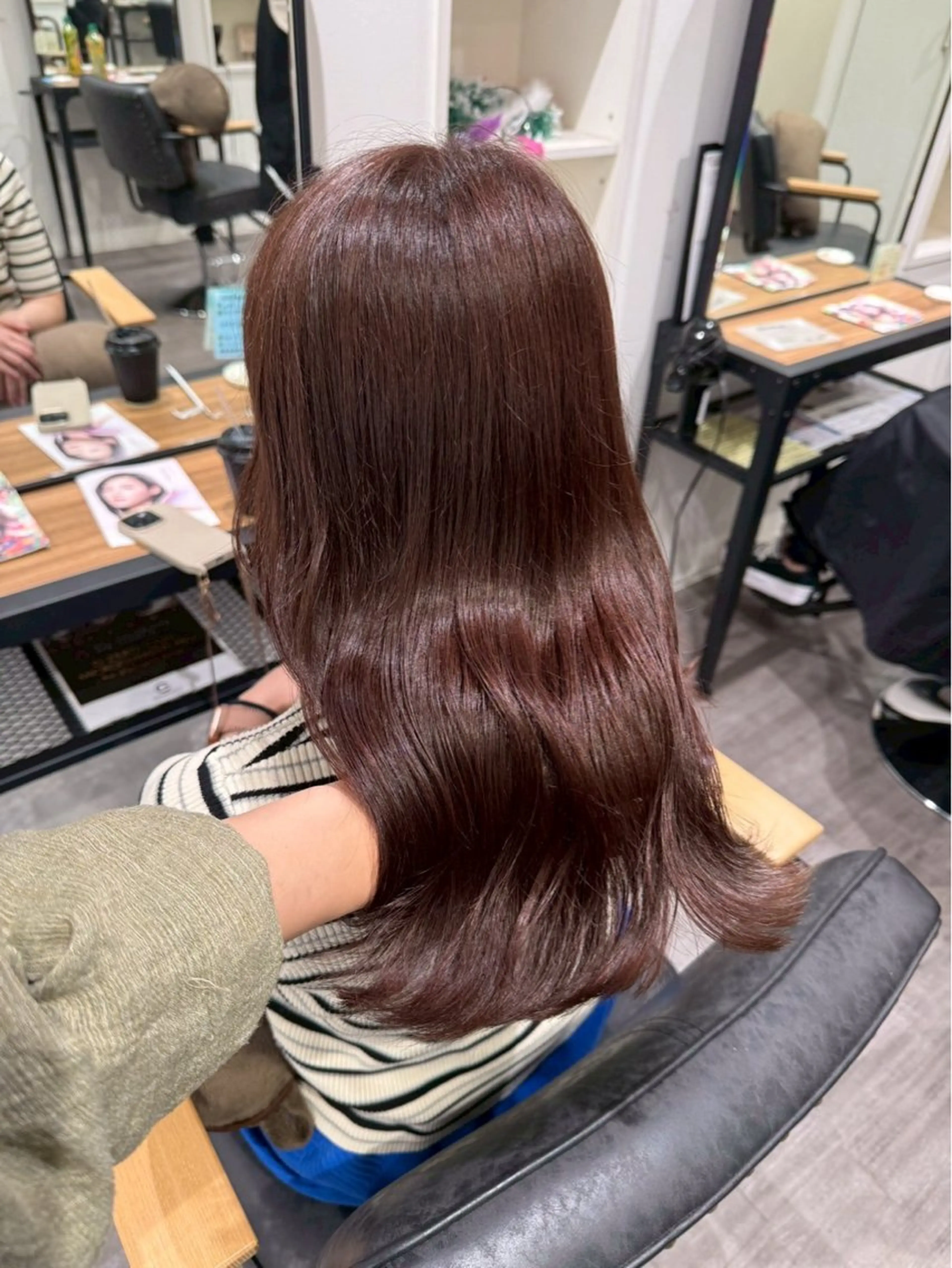 セミロング ピンクブラウン cocotte みづき/艶カラー🫧のヘアスタイル