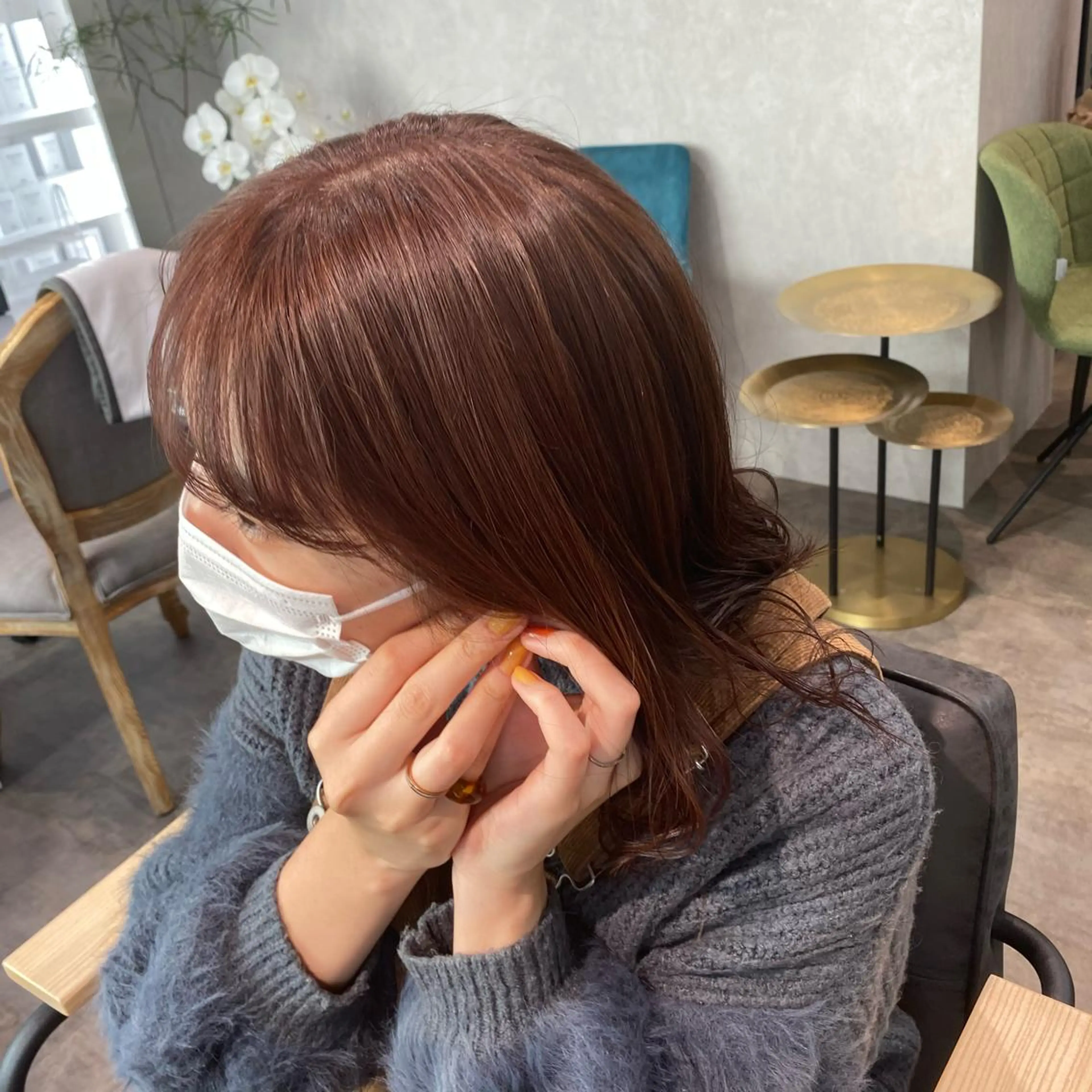 セミロング カラー ヘアアレンジ XENA表参道 MIKUのヘアスタイル
