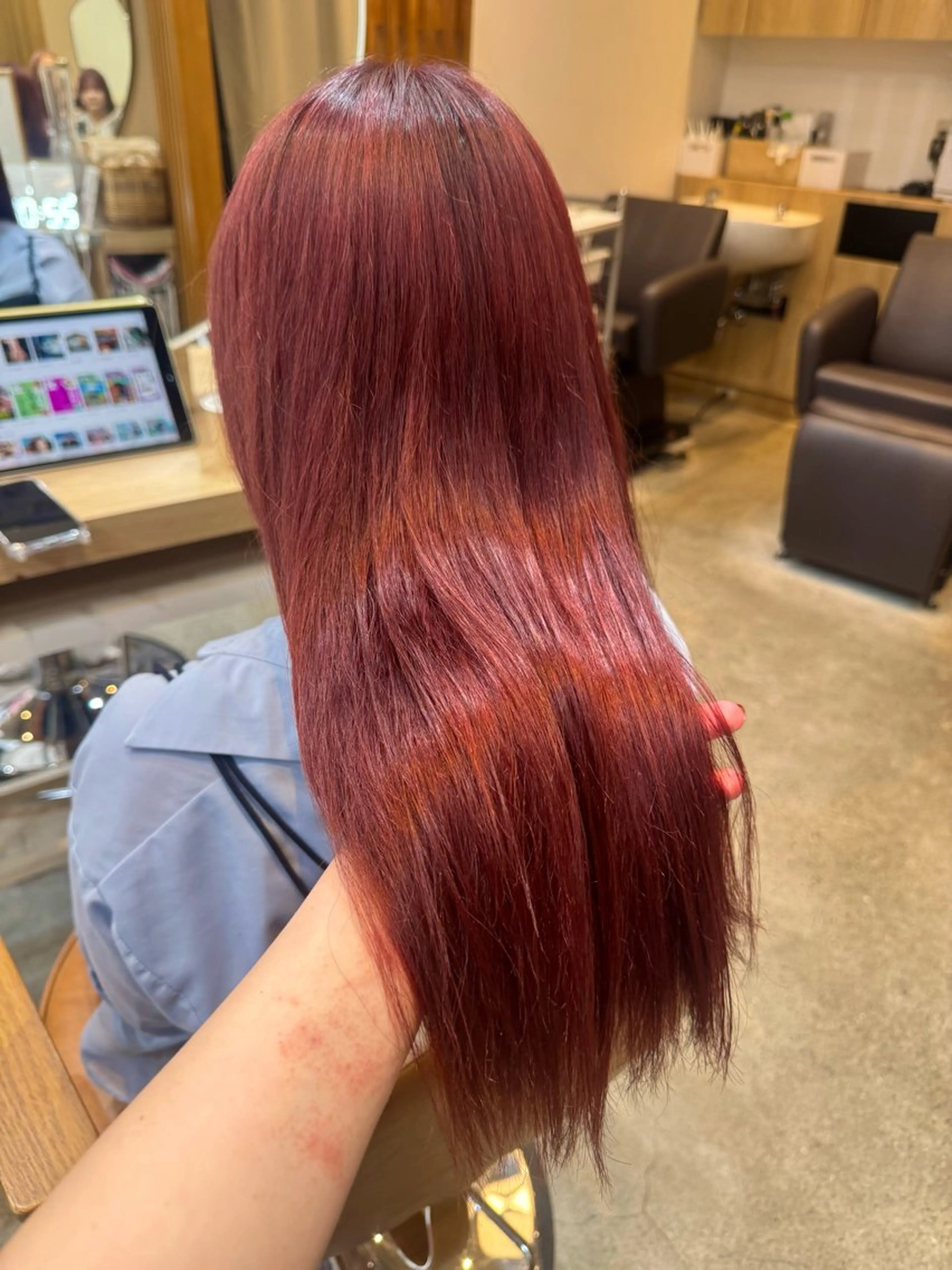 カラー ヘアカラー トリートメント ヘッドスパ ヘアセット 🫧髪質改善/Wカラ ー 暖色 🌸桜🌸のヘアスタイル