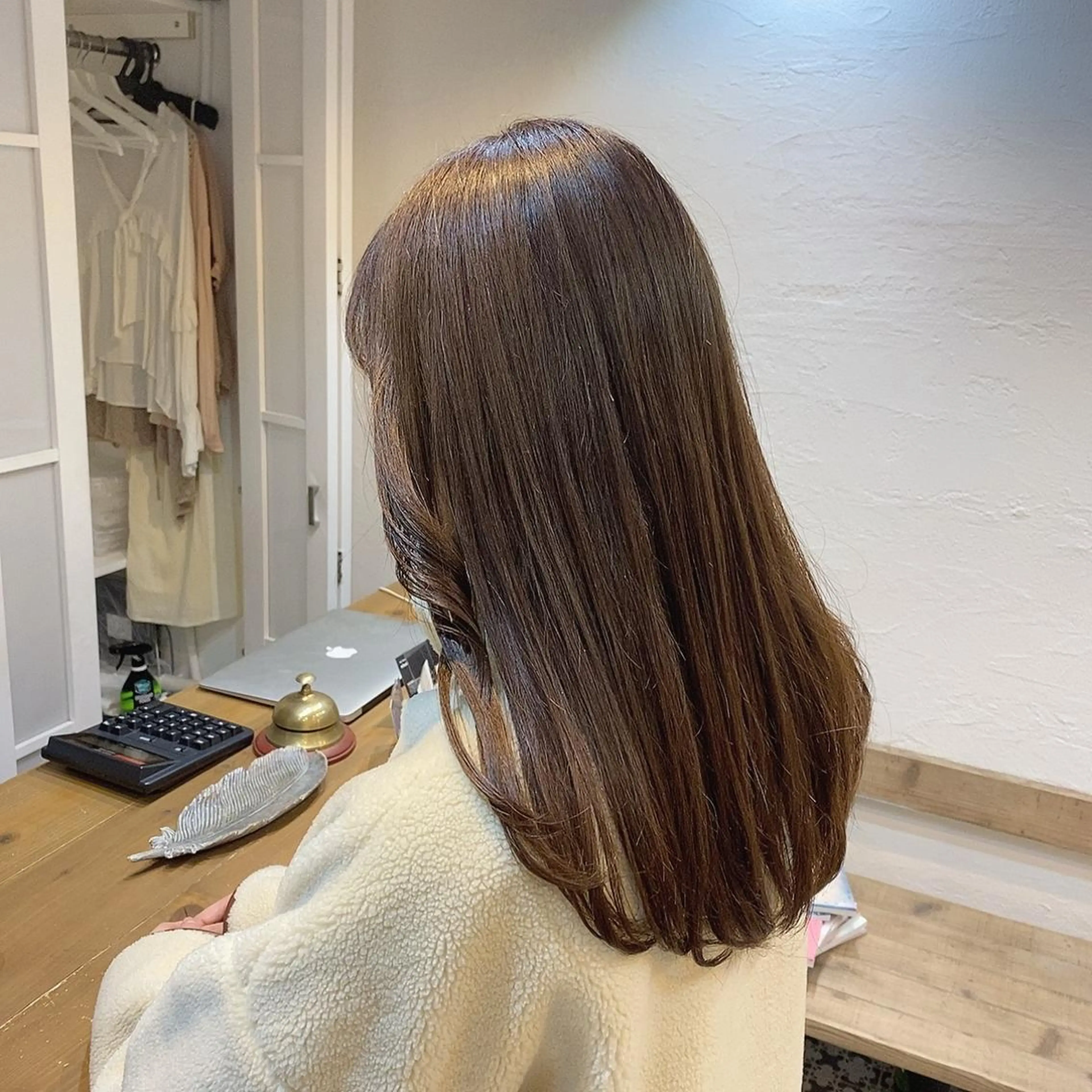 ロング カラー アッシュ ベージュカラー ブリーチ ブリーチなしカラー ボブ 韓国ヘア☁️ mitsukiのヘアスタイル