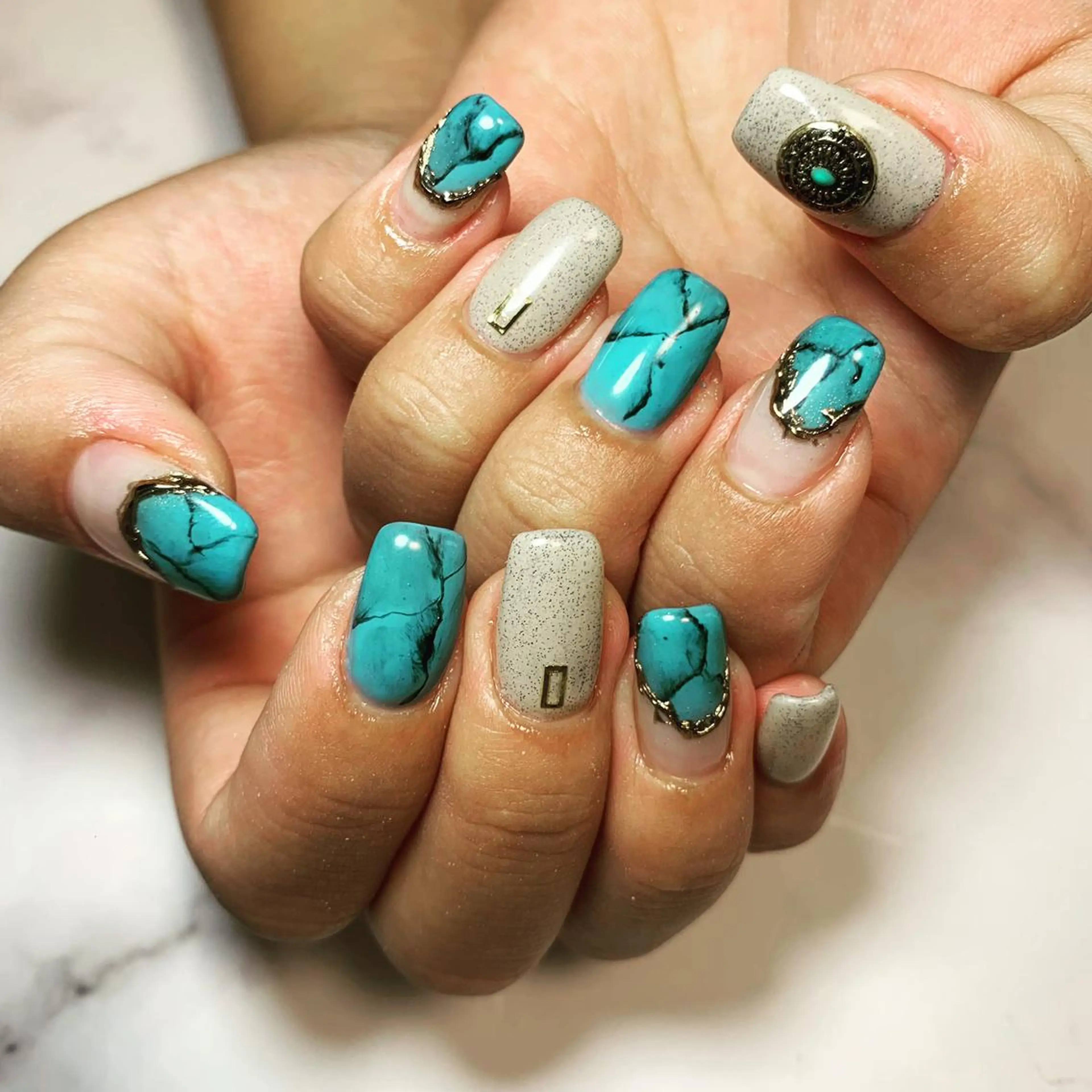 ネイル 大理石ネイル(マーブル) 夏ネイル happiness nailのネイルデザイン