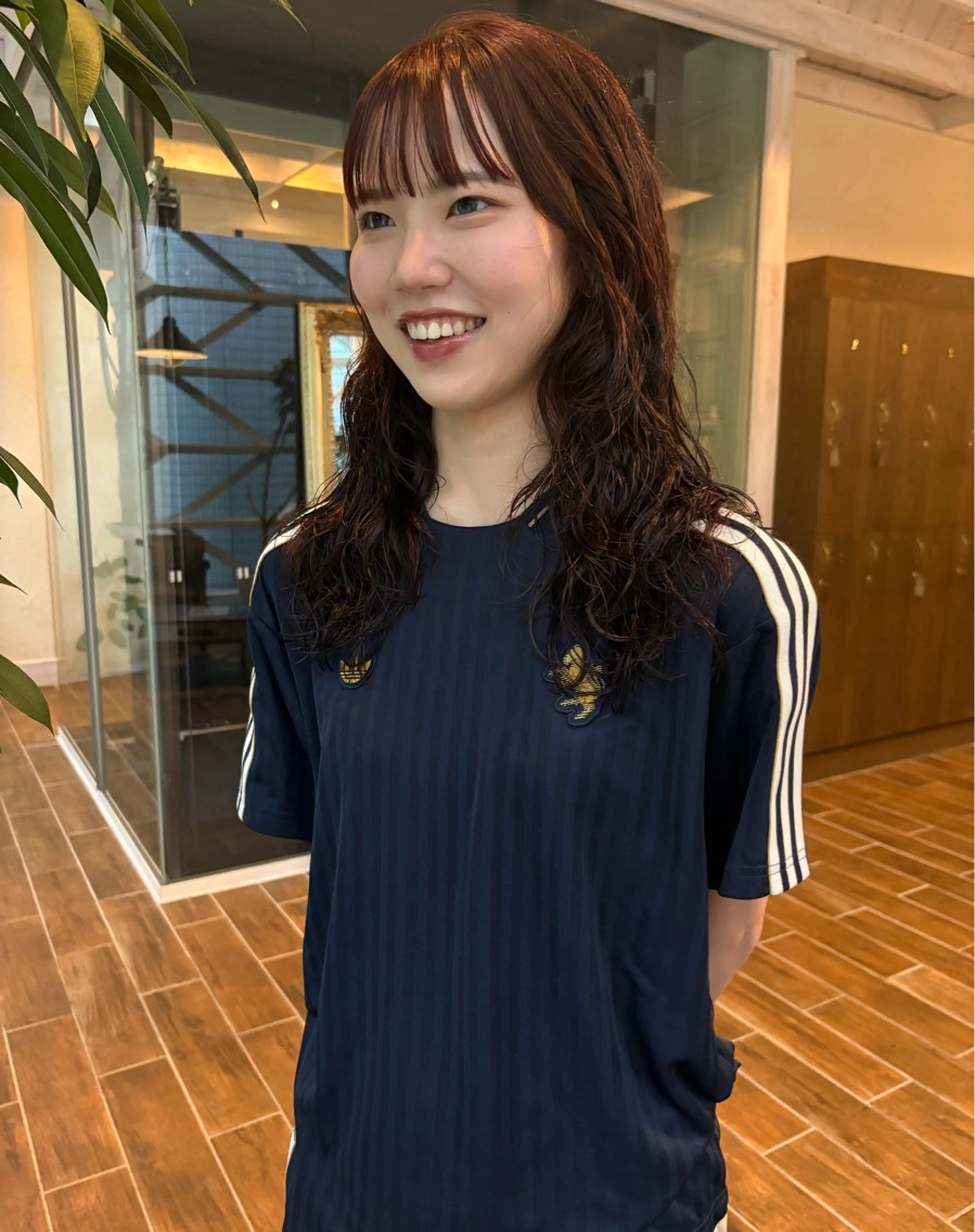 ロング パーマ パーマ 松野 心音のヘアスタイル