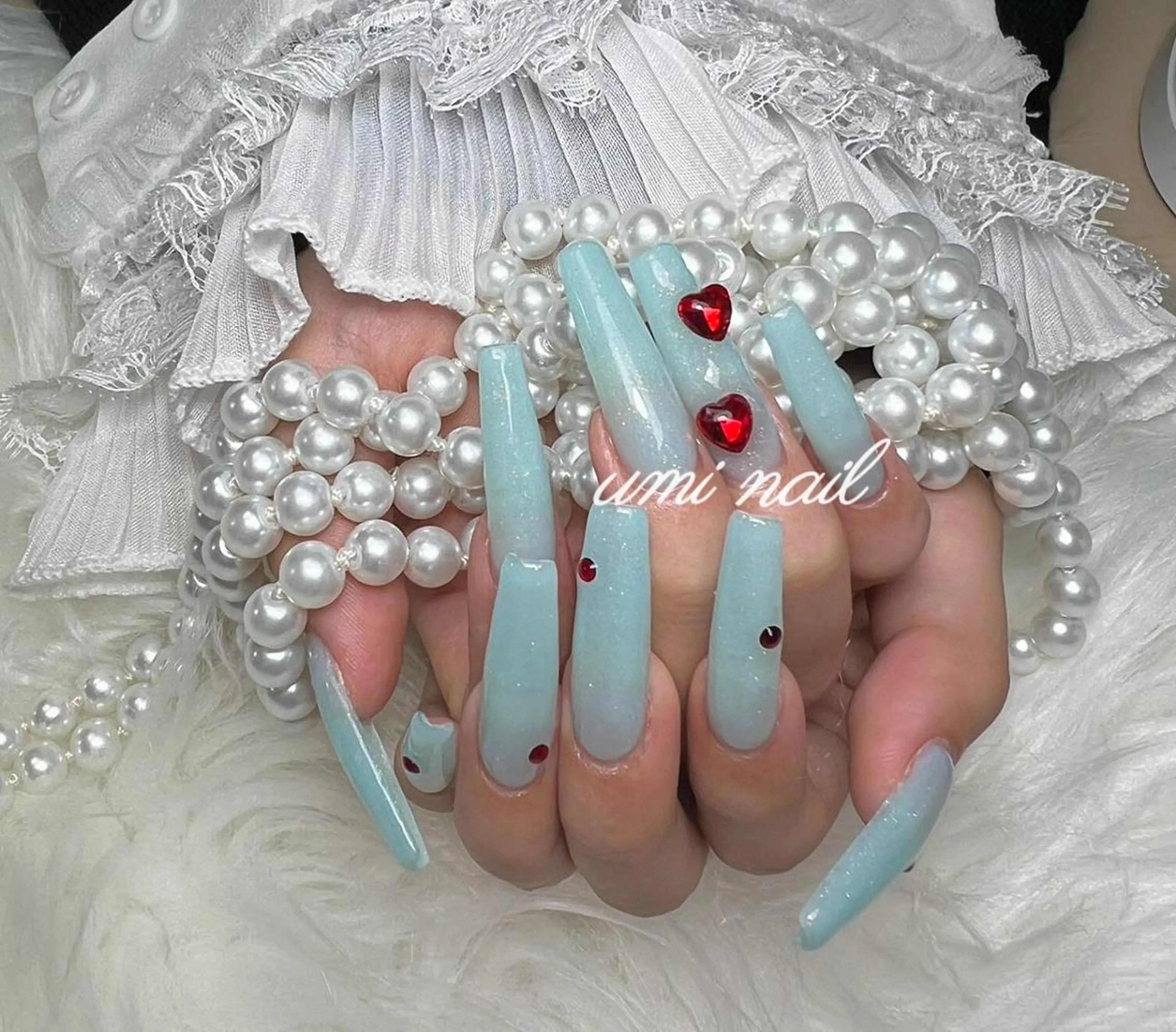 ネイル アートネイル ジェルネイル グラデーション キラキラネイル 韓国ネイル ハンドネイル ハンドケア LUXE NAIL SALONのネイルデザイン