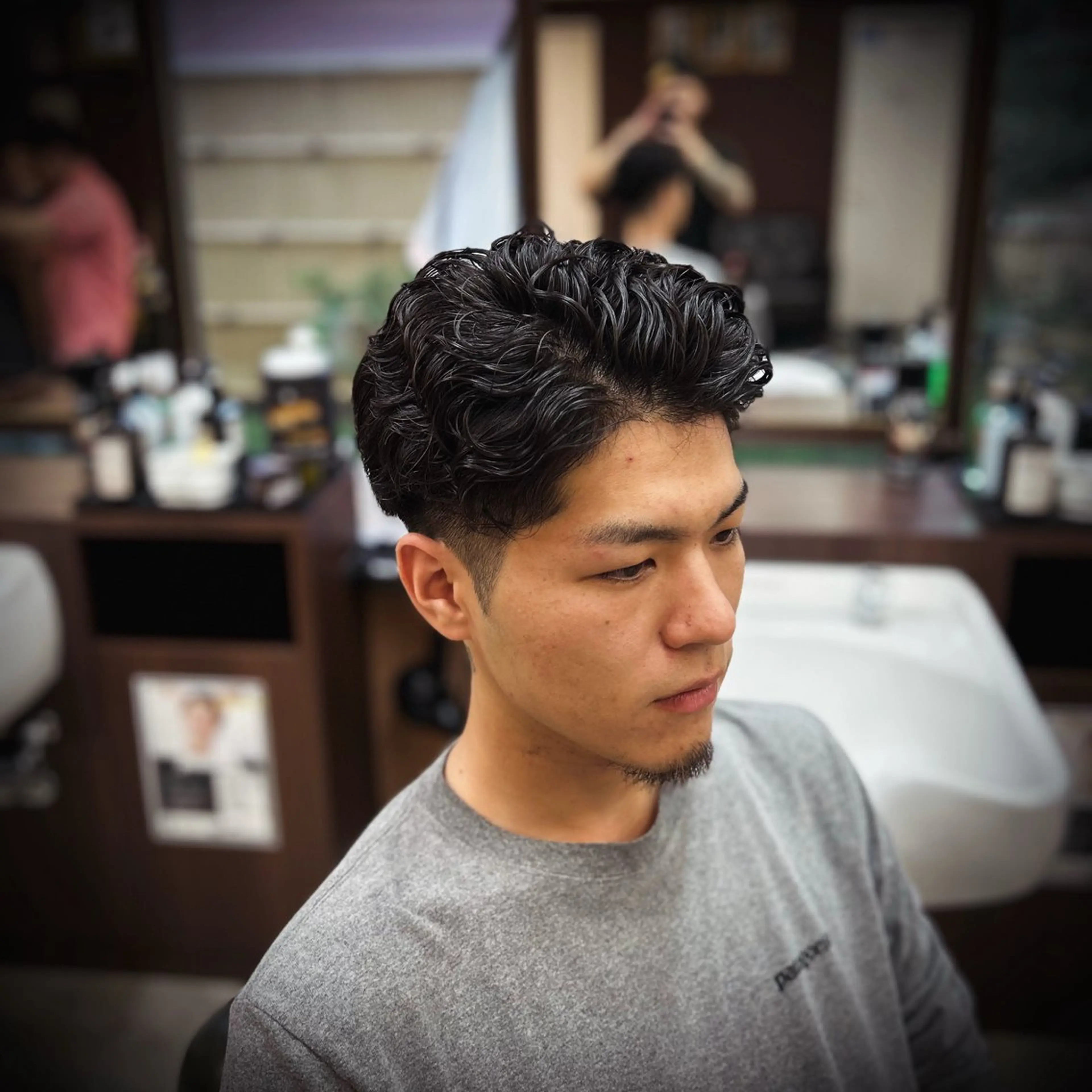 ショート メンズ メンズパーマ BarberShop Un-fil所属・TAIGA -BARBERのヘアスタイル