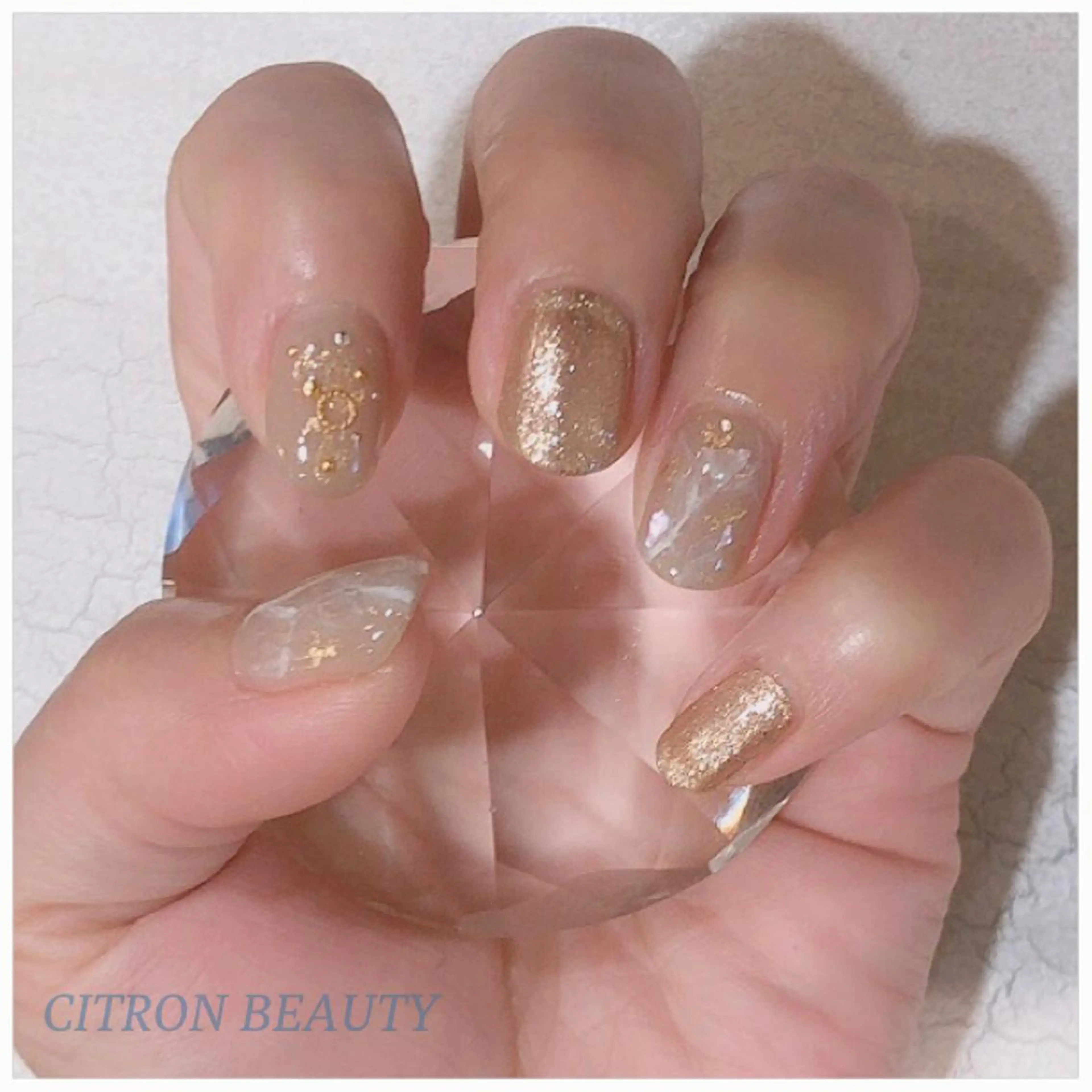 ネイル 大理石ネイル(マーブル) CITRON NAIL💅練習生のネイルデザイン