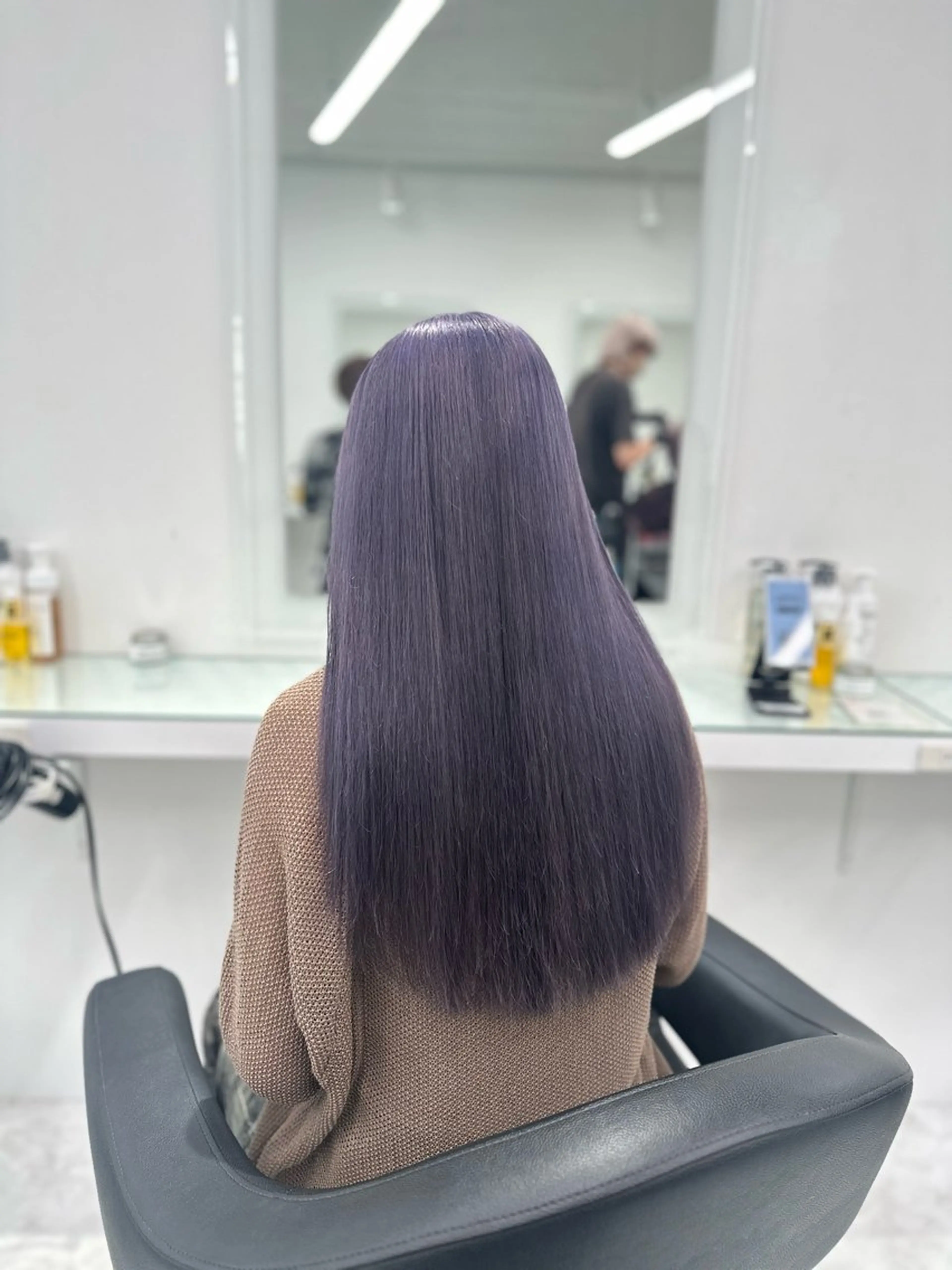 セミロング カラー ヘアカラー トリートメント ヘッドスパ ヘアセット ❄最強かわいいカラー ❄️MINA❄️のヘアスタイル