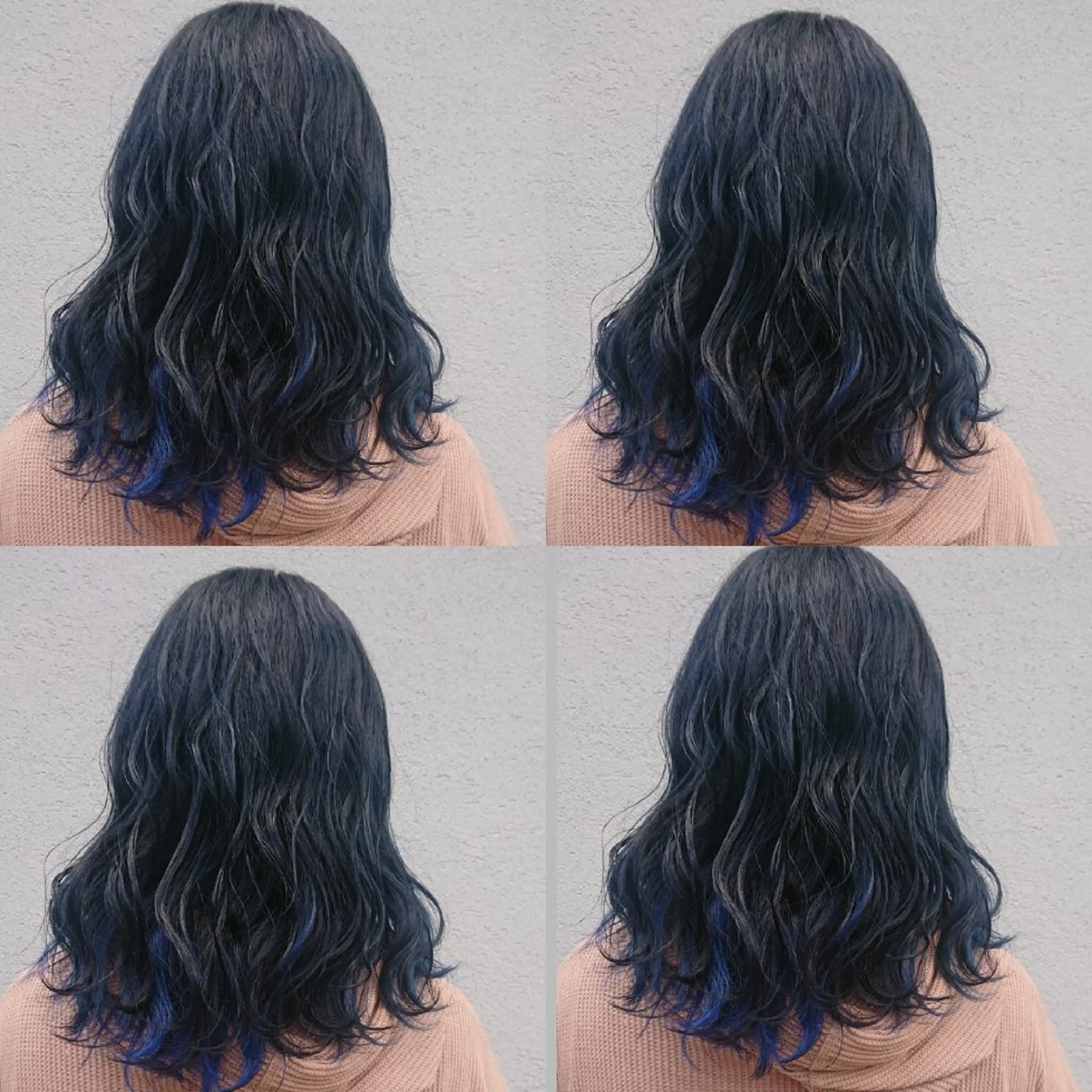 ロング カラー ブリーチ ブルーカラー インナーカラー ロング nambu-GARDEN所属・上田 昂雅のヘアスタイル