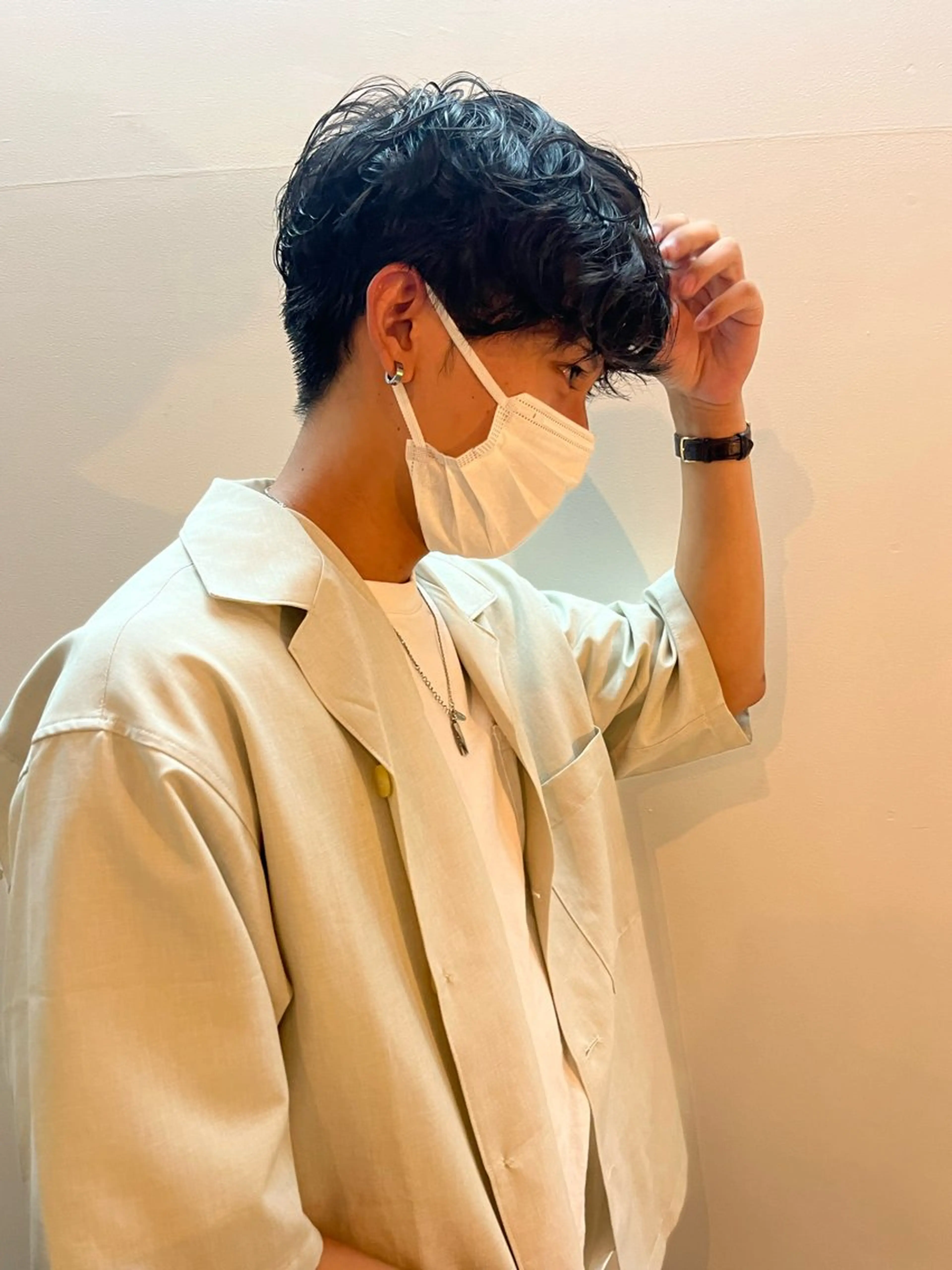 パーマ メンズ メンズパーマ sabo ladies salon所属・ヨシカ/透明感カラー 酸性ストレートのヘアスタイル