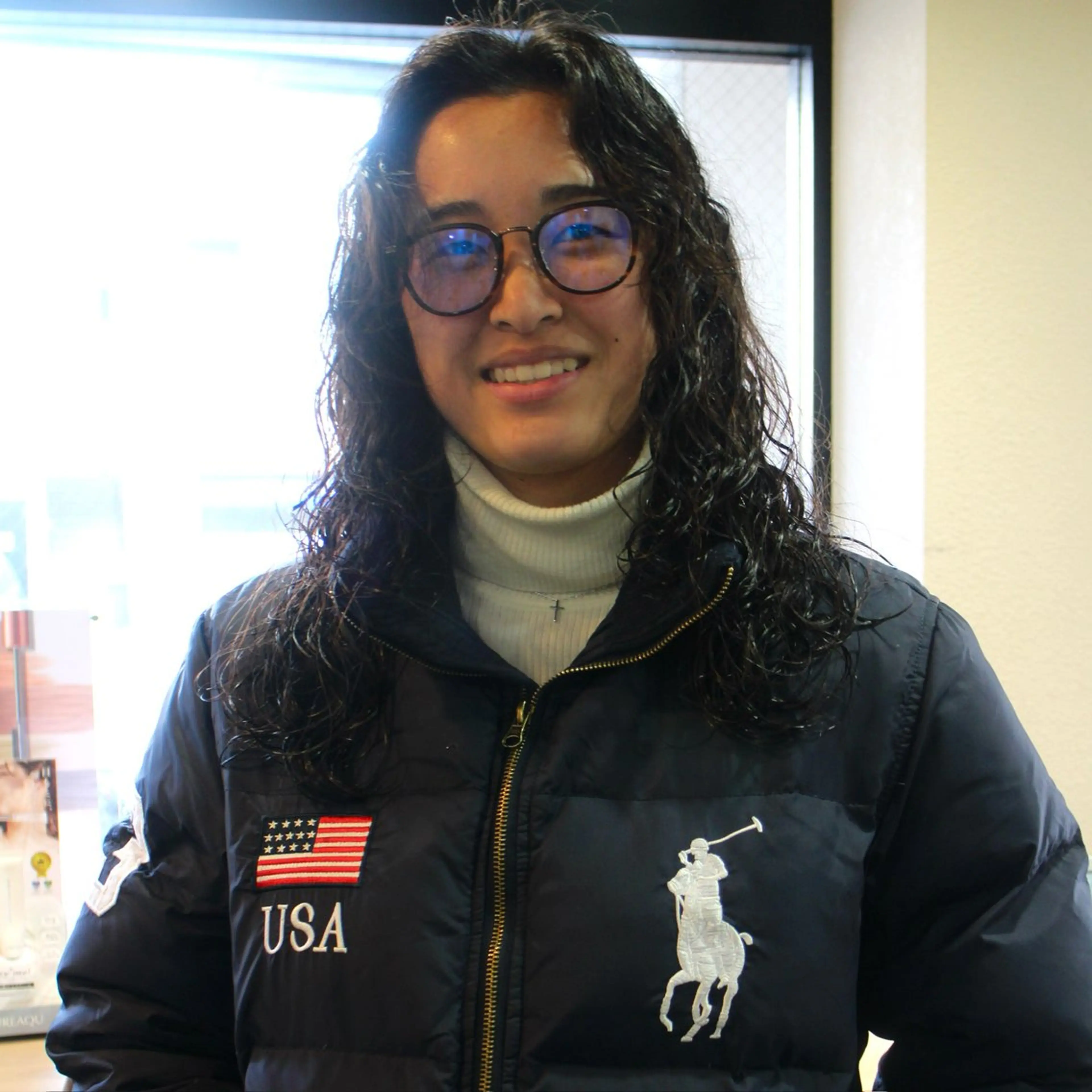 セミロング パーマ カーリーパーマ/ 透明ｶﾗｰ/MIKUのヘアスタイル