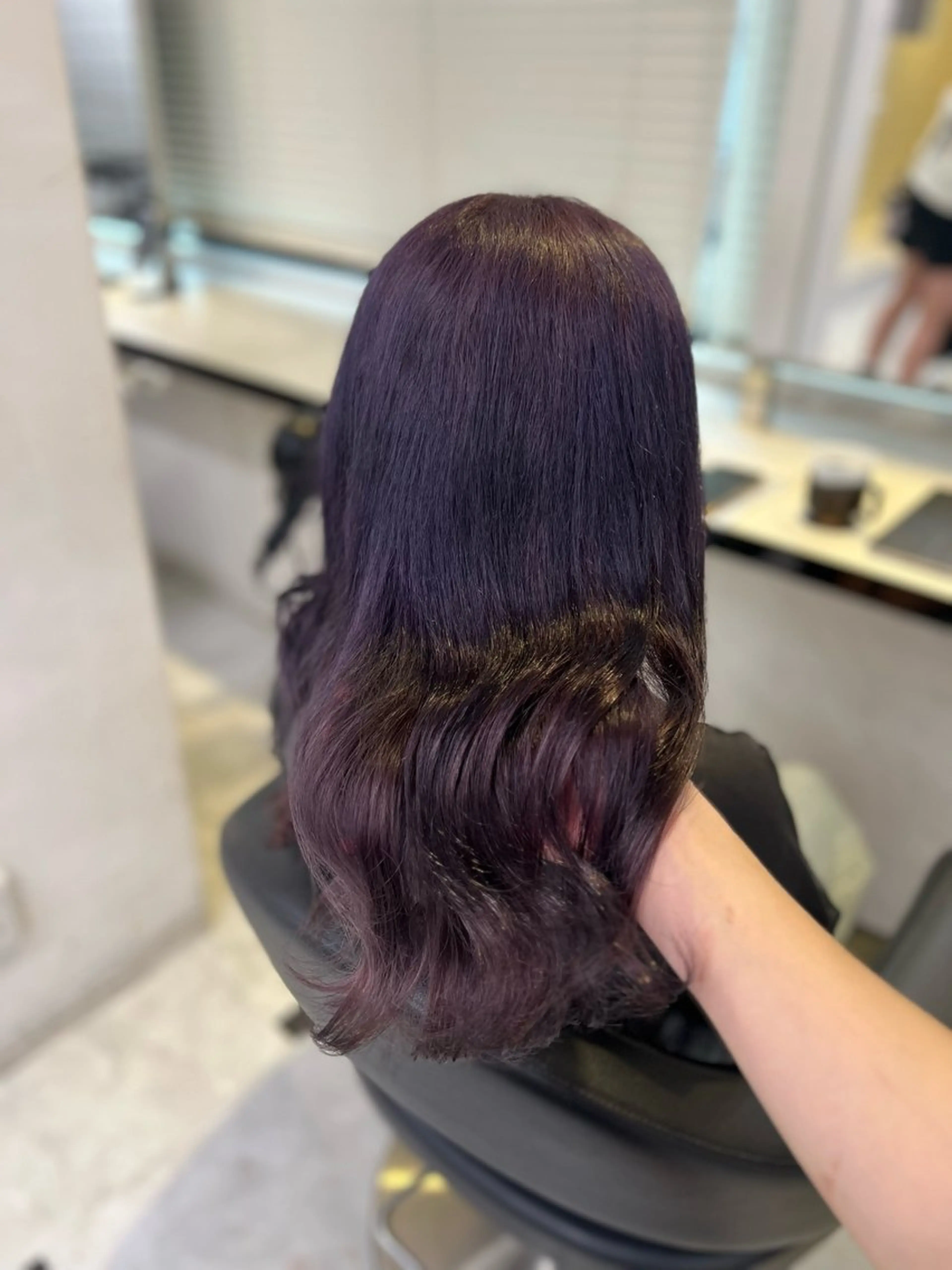 ミディアム カラー ヘアアレンジ ラベンダーカラー 💕上野美容師☁ ブリーチ💖サワのヘアスタイル