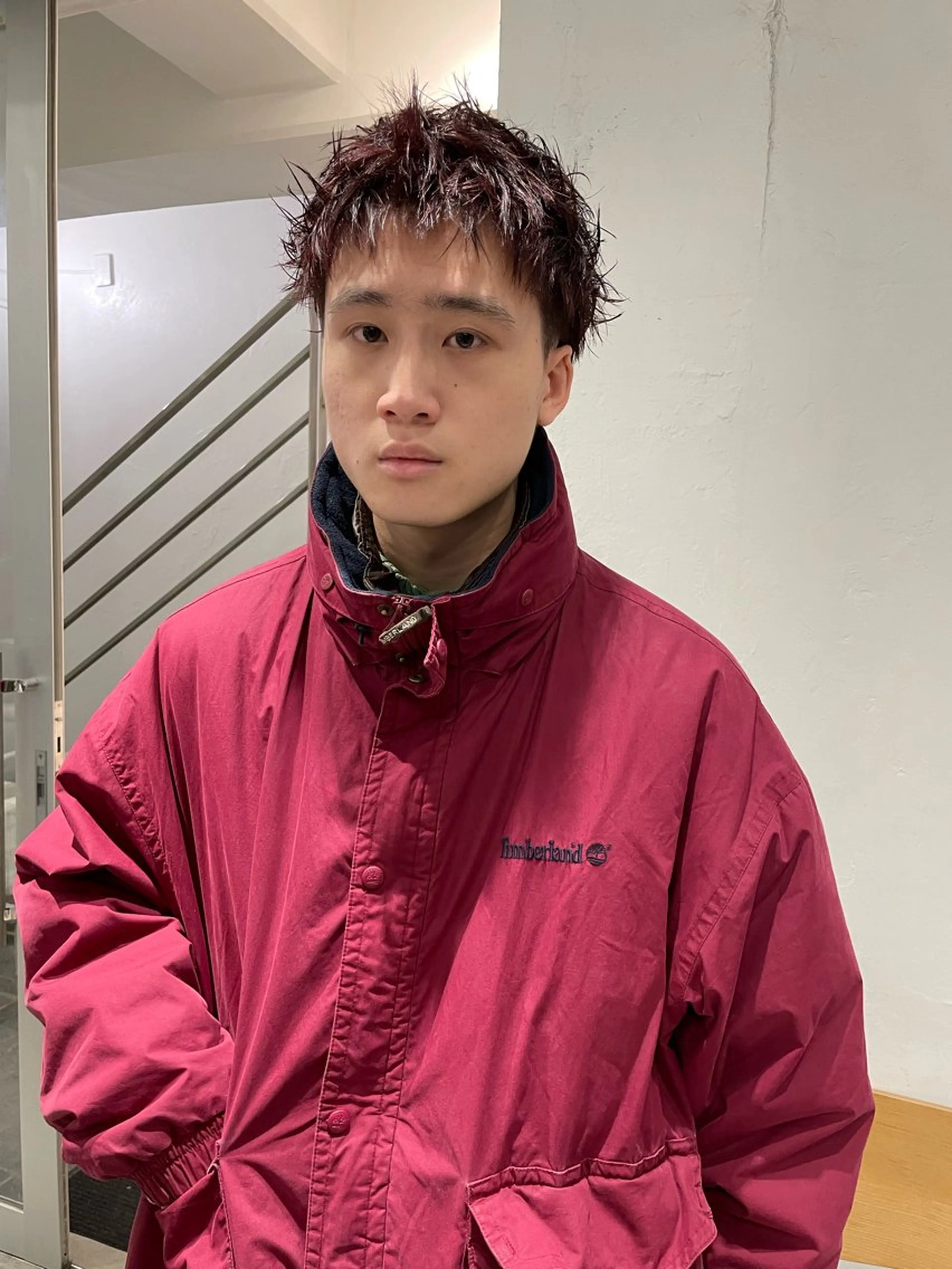 ショート カラー メンズ センターパート フェードカット メンズハイライト マッシュ メンズパーマ カット ヘアカラー トリートメント スパイラルパーマ 🌐hina⭐️のヘアスタイル