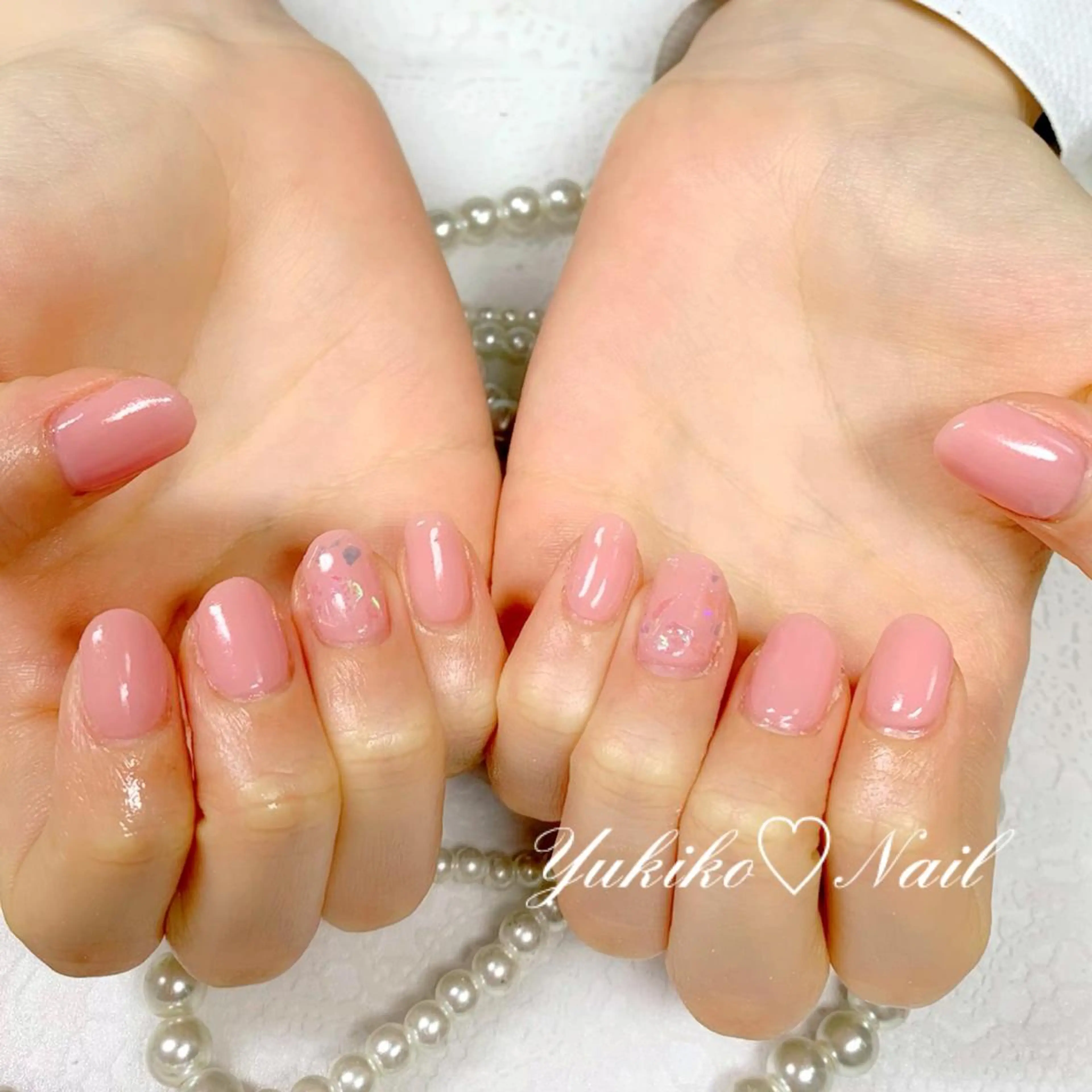 ネイル アートネイル ホログラムネイル ワンカラーネイル ハンドネイル ユキコ ネイルのネイルデザイン