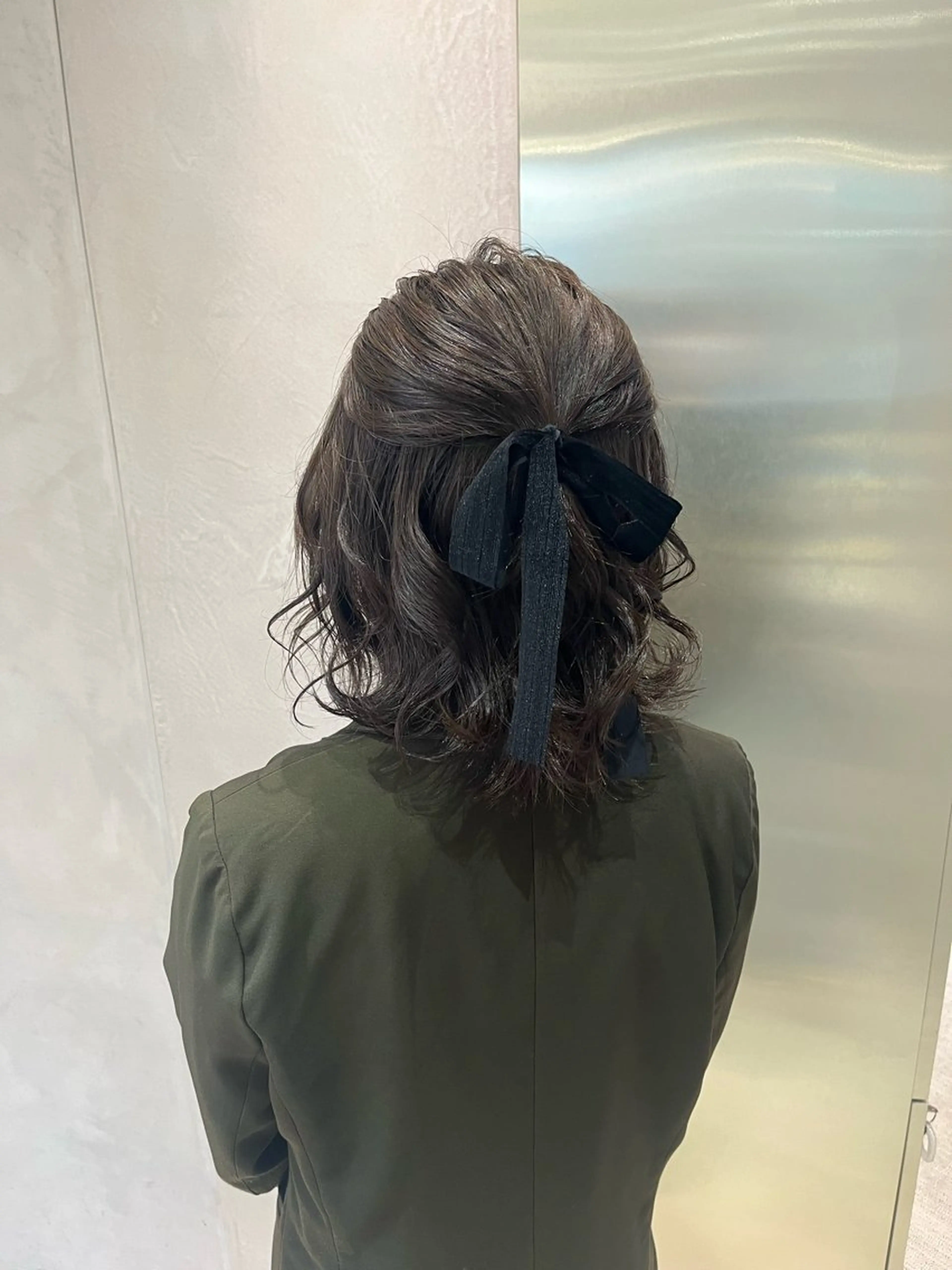 ミディアム カラー カット ヘアカラー 顔周りカット/ 透明感カラー/ユナのヘアスタイル