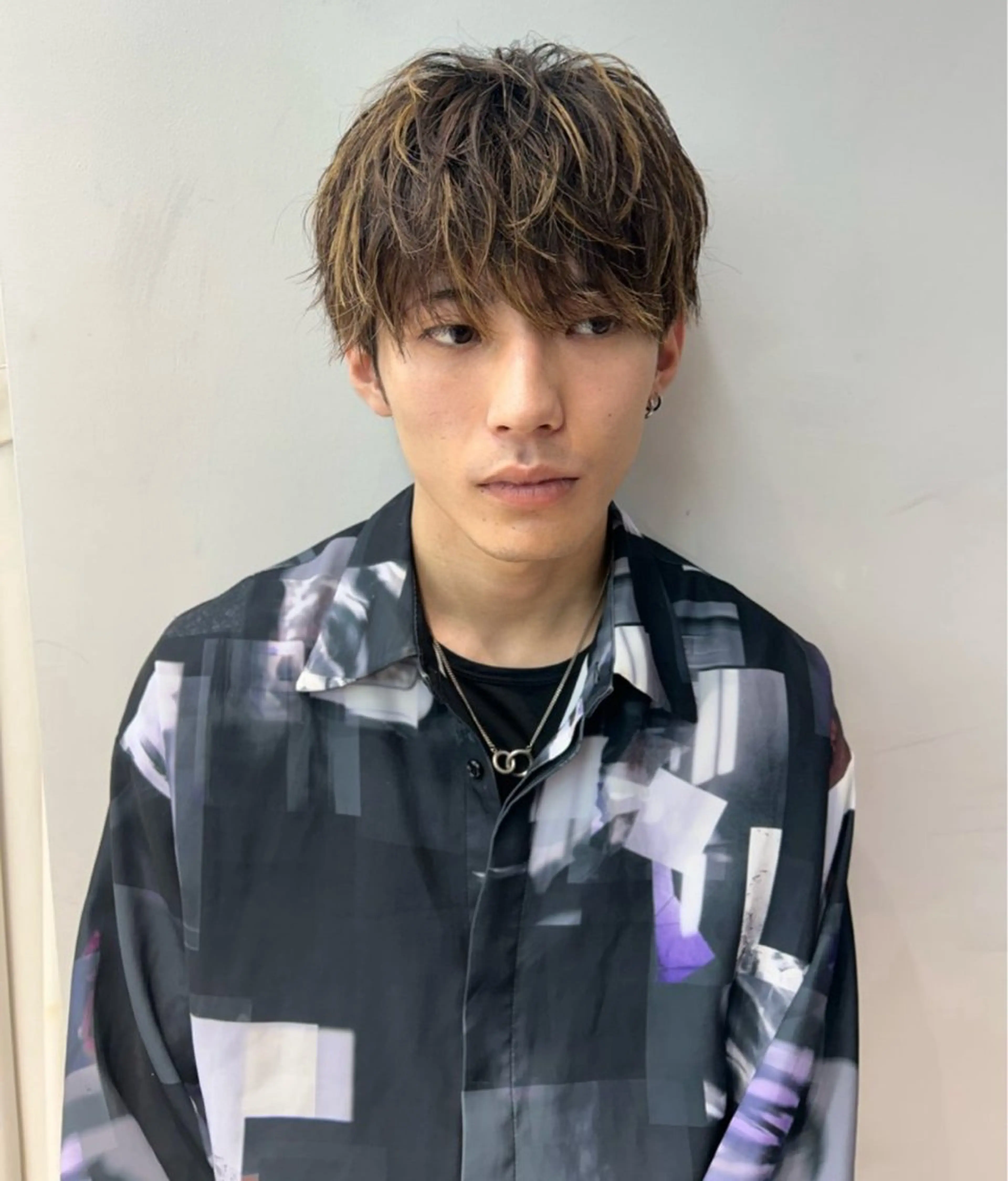 ショート カラー メンズ カット ヘアカラー ナチュラル×色気パ ーマ 渋谷/マナミのヘアスタイル